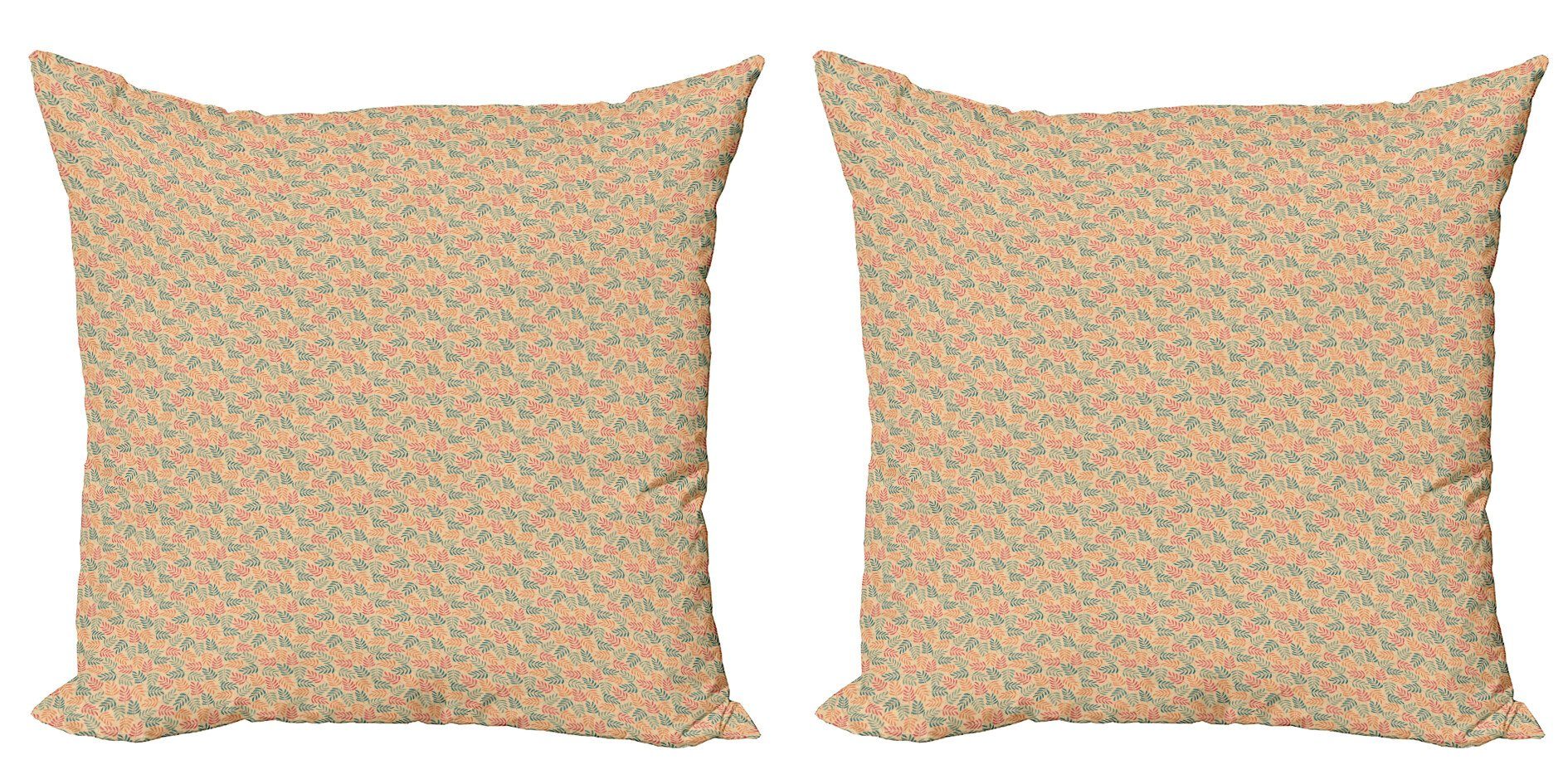 Kissenbezüge Modern Accent Doppelseitiger Digitaldruck, Abakuhaus (2 Stück), Botanisch Pastell bunte Blätter