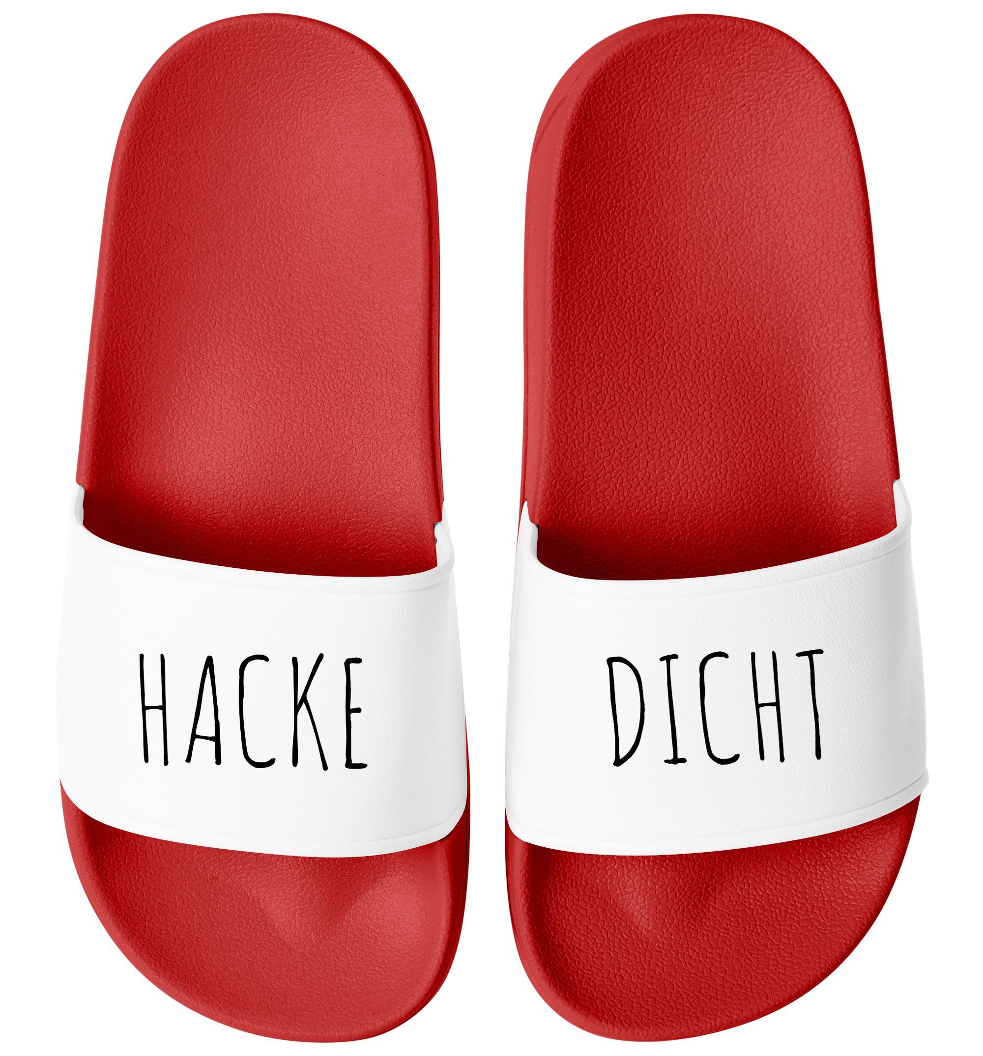 MoonWorks Badeschlappen mit Spruch Alkohol Unisex witzige Party-Schuhe für Badesandale