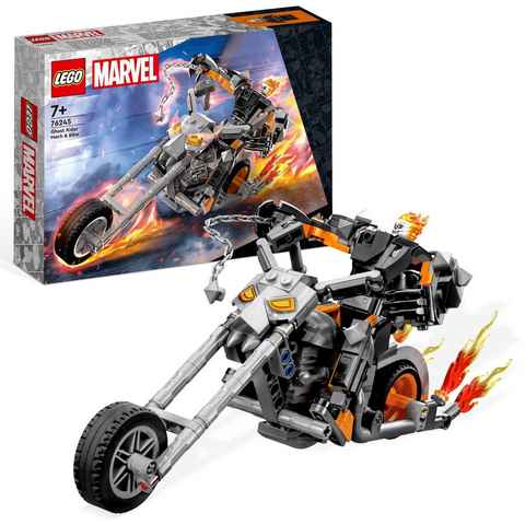 LEGO® Konstruktionsspielsteine Ghost Rider mit Mech & Bike (76245), LEGO® Marvel, (264 St), Made in Europe