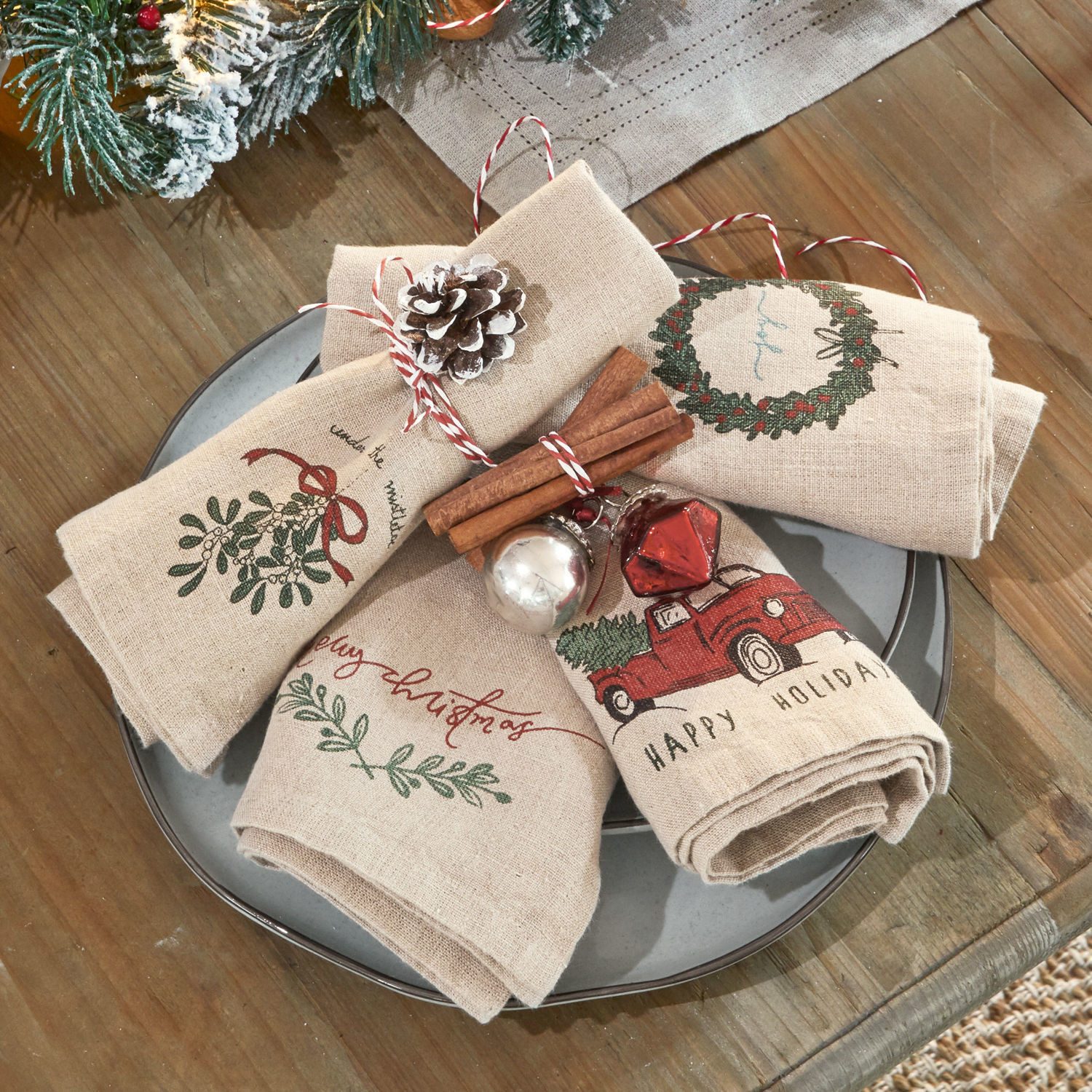 Mirabeau Stoffserviette Serviette 4er Set Camon beige