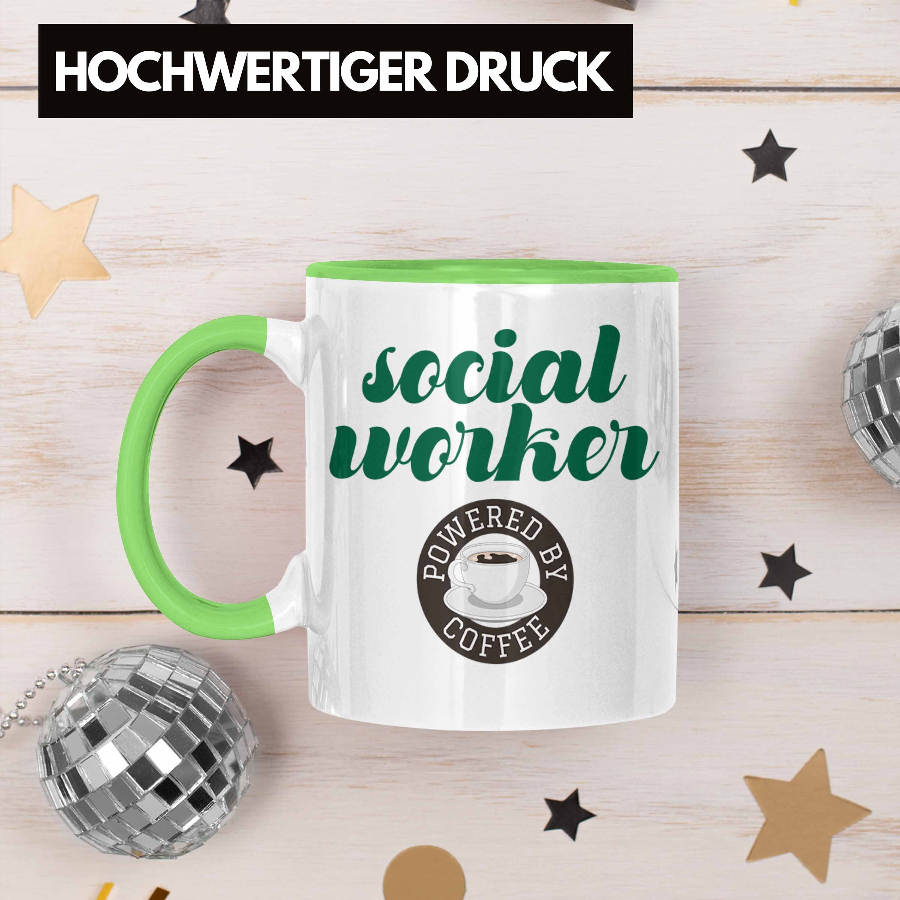 Trendation Tasse Sozialarbeiter Tasse Geschenk Grün Ge Bereich Spruch Social Worker Sozialer