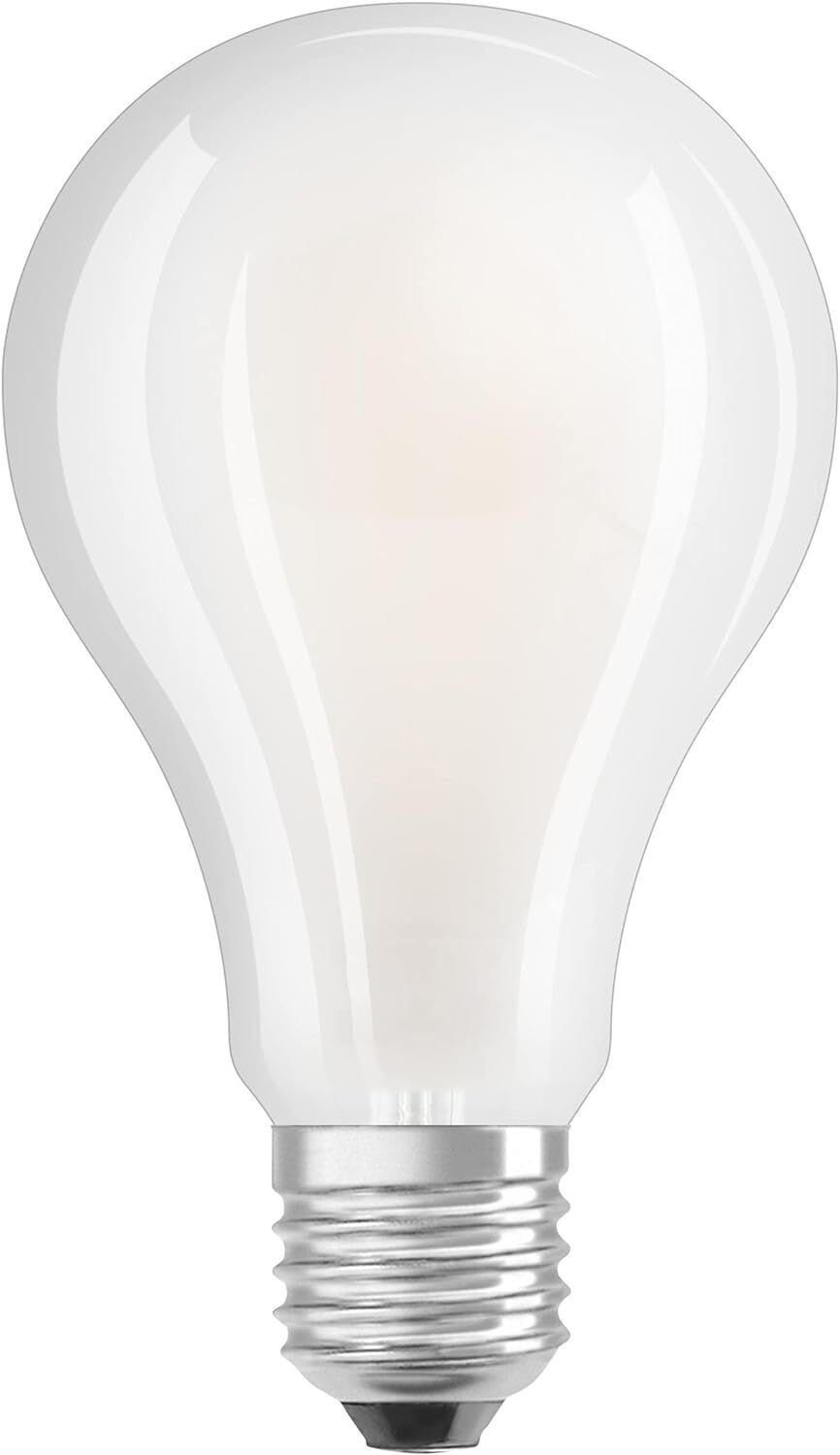 Osram LED-Leuchtmittel LED Star Classic A200 Lampe Kaltweiß 200W Glühbirne [2er], E27, 2 St., Kaltweiss, Energiesparend,matte Filament,4000K,IP20