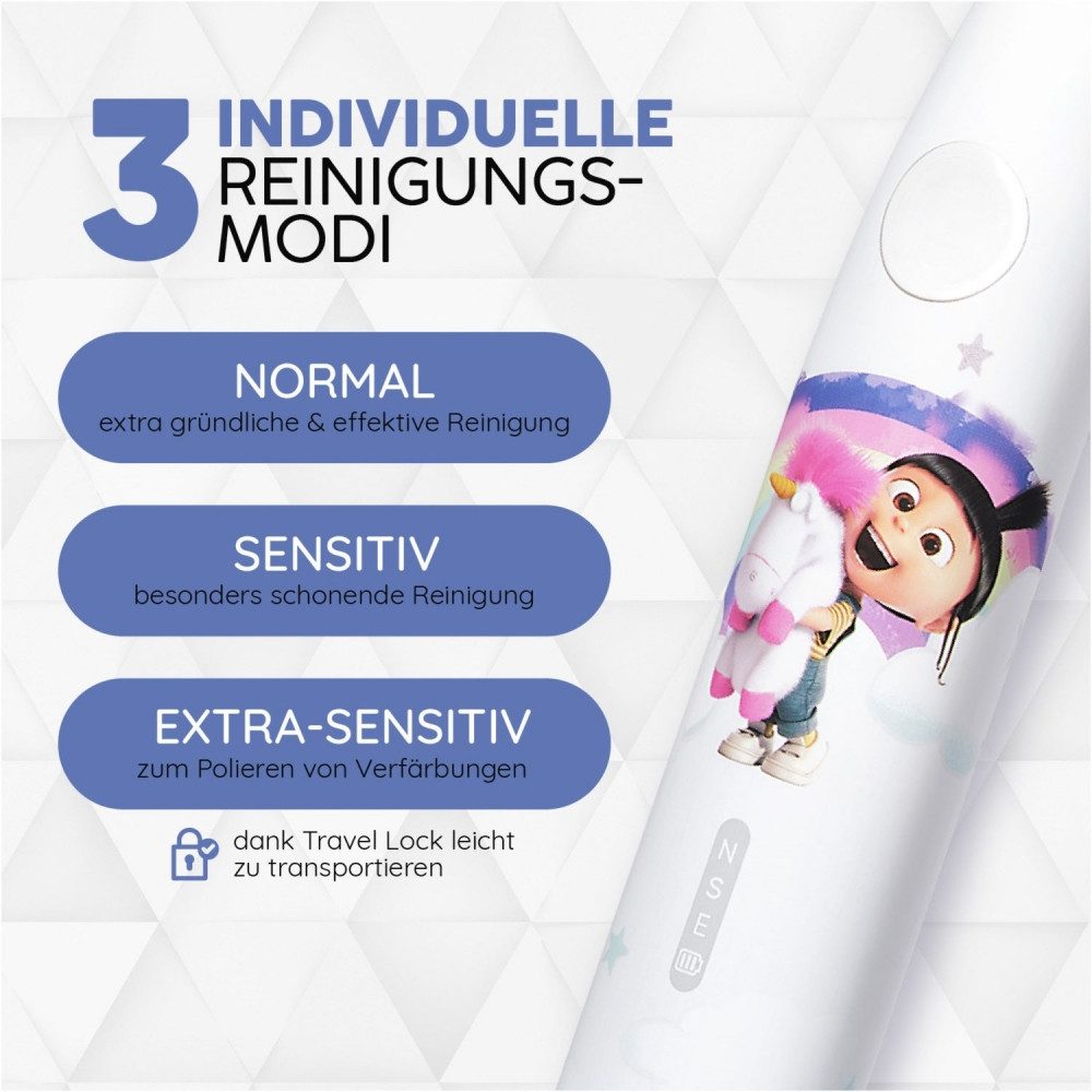 happybrush Elektrische Kinderzahnbürste ECO VIBE KIDS Agnes - Elektrische Zahnbürste - weiß