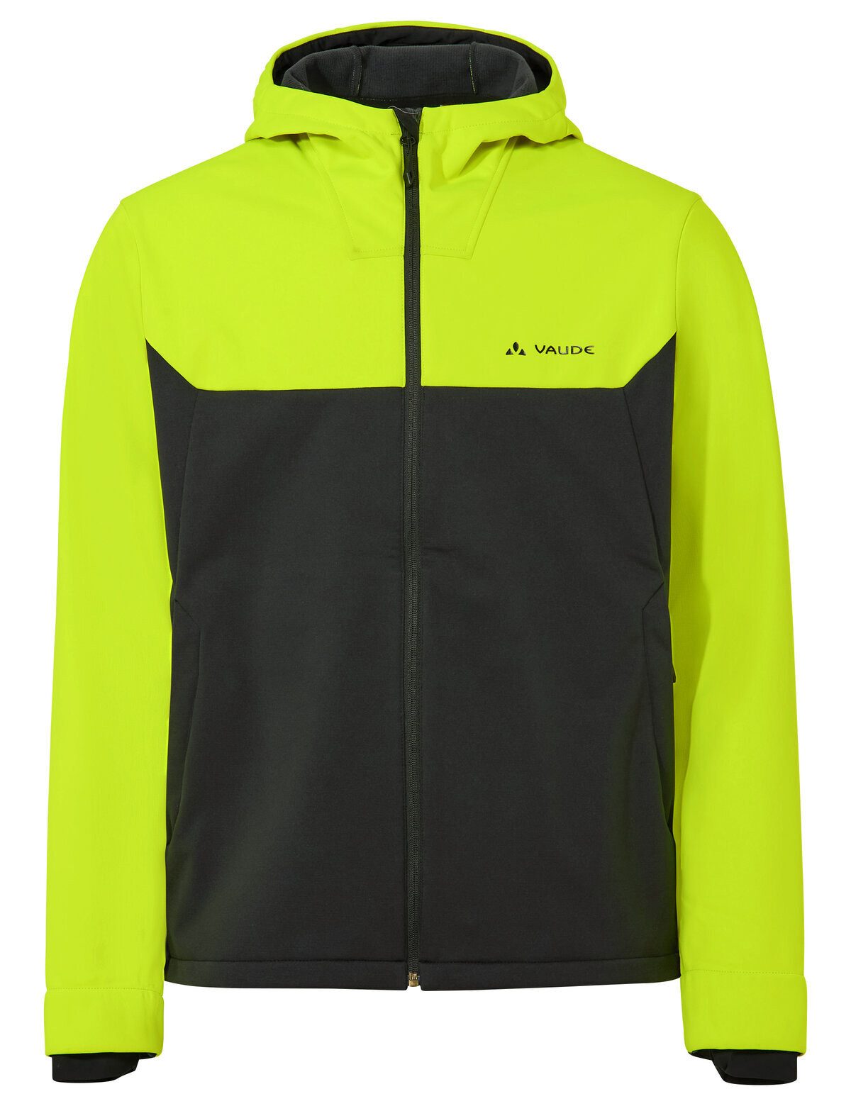 VAUDE Fahrradjacke Men's Qimsa Hooded Softshell Jacket II (1-St) regulierbare Kapuze und reflektierende Elemente