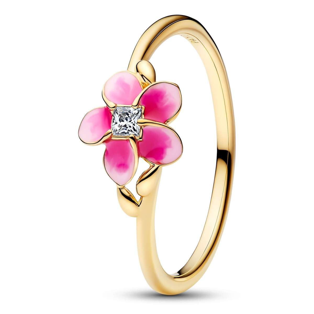 Pandora Fingerring 163844C01, Damenring Disney Vaiana (Moana) Blume Goldfarben