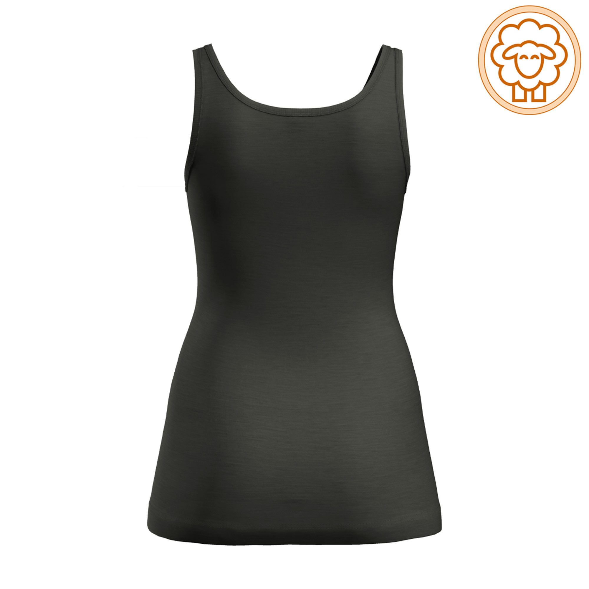 HERMKO Achseltop 40310 Merinowolle/Tencel ärmelloses Shirt hergestellt in EU