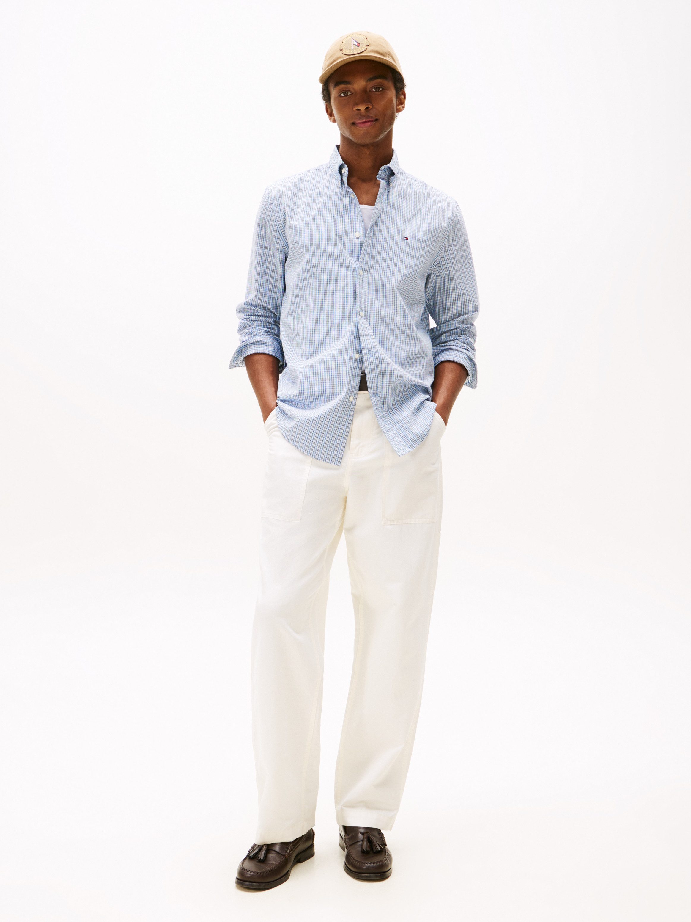 Tommy Hilfiger Langarmhemd FLEX POPLIN SMALL TARTAN SHIRT regular fit, klei günstig online kaufen