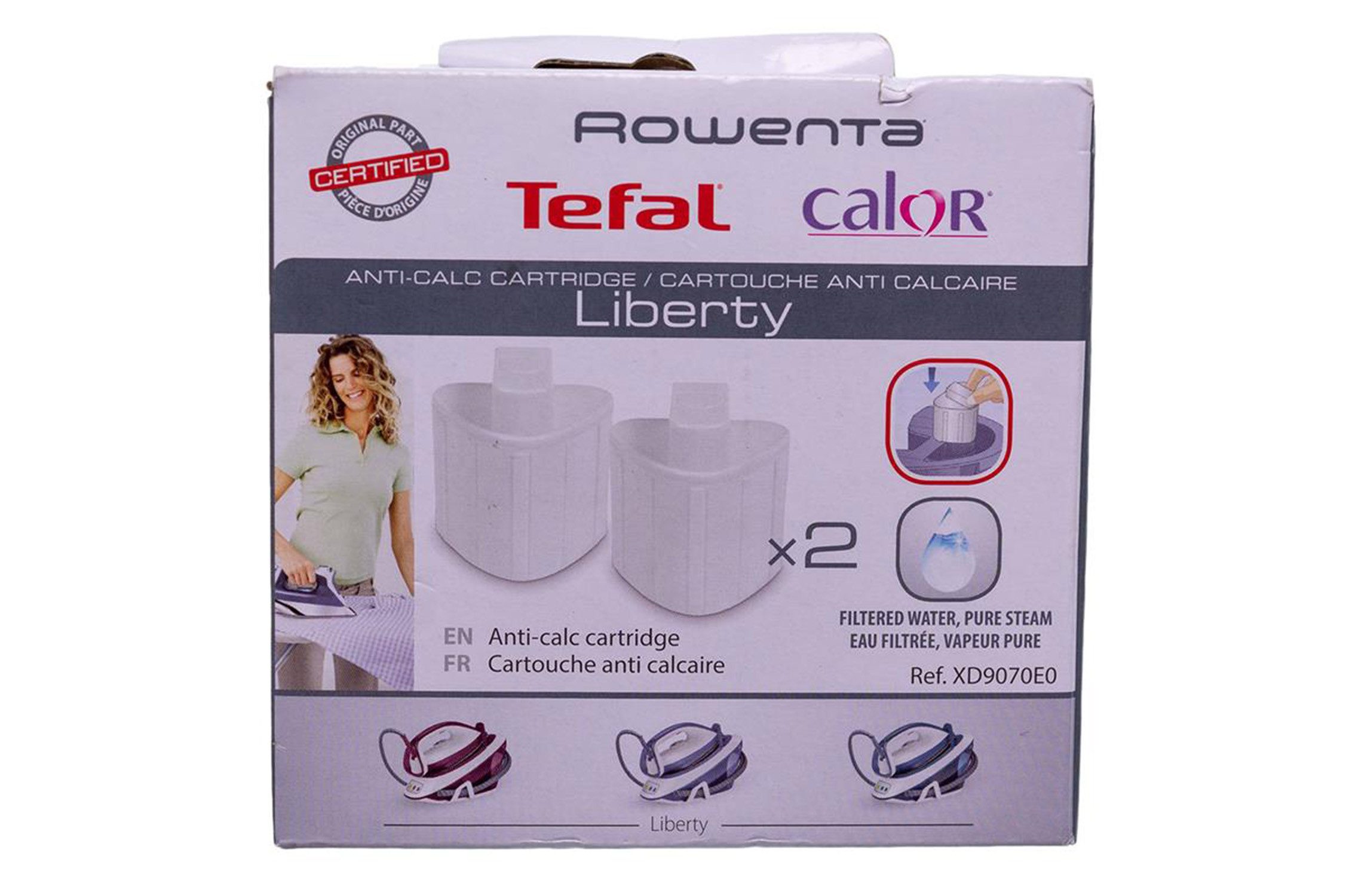 Tefal Ersatzfilter Tefal XD9070E0 Kalkfilter (2x) für SV7010 SV7020 SV7030 Liberty Dampfb