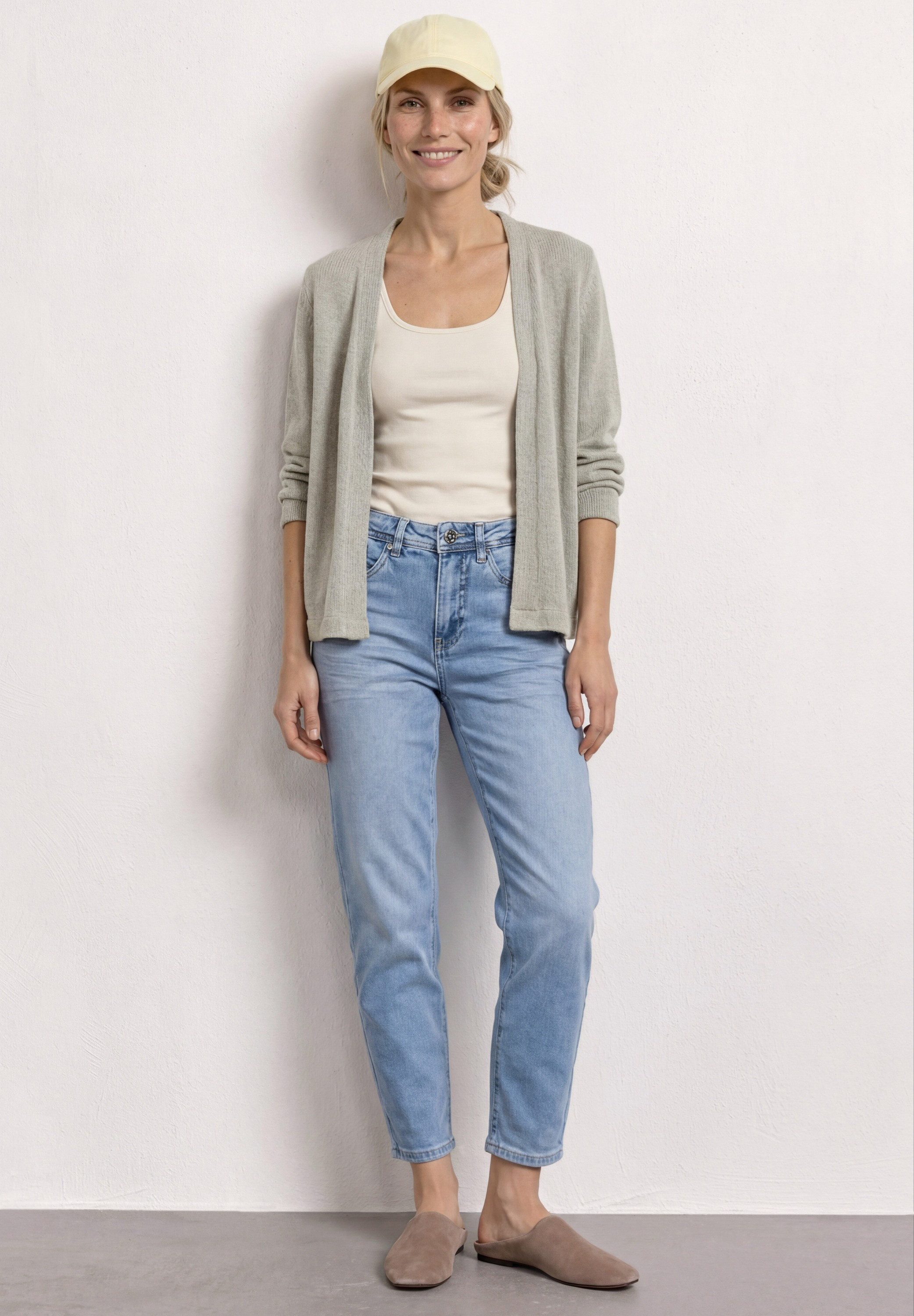 STREET ONE Cardigan aus elastischem Materialmix