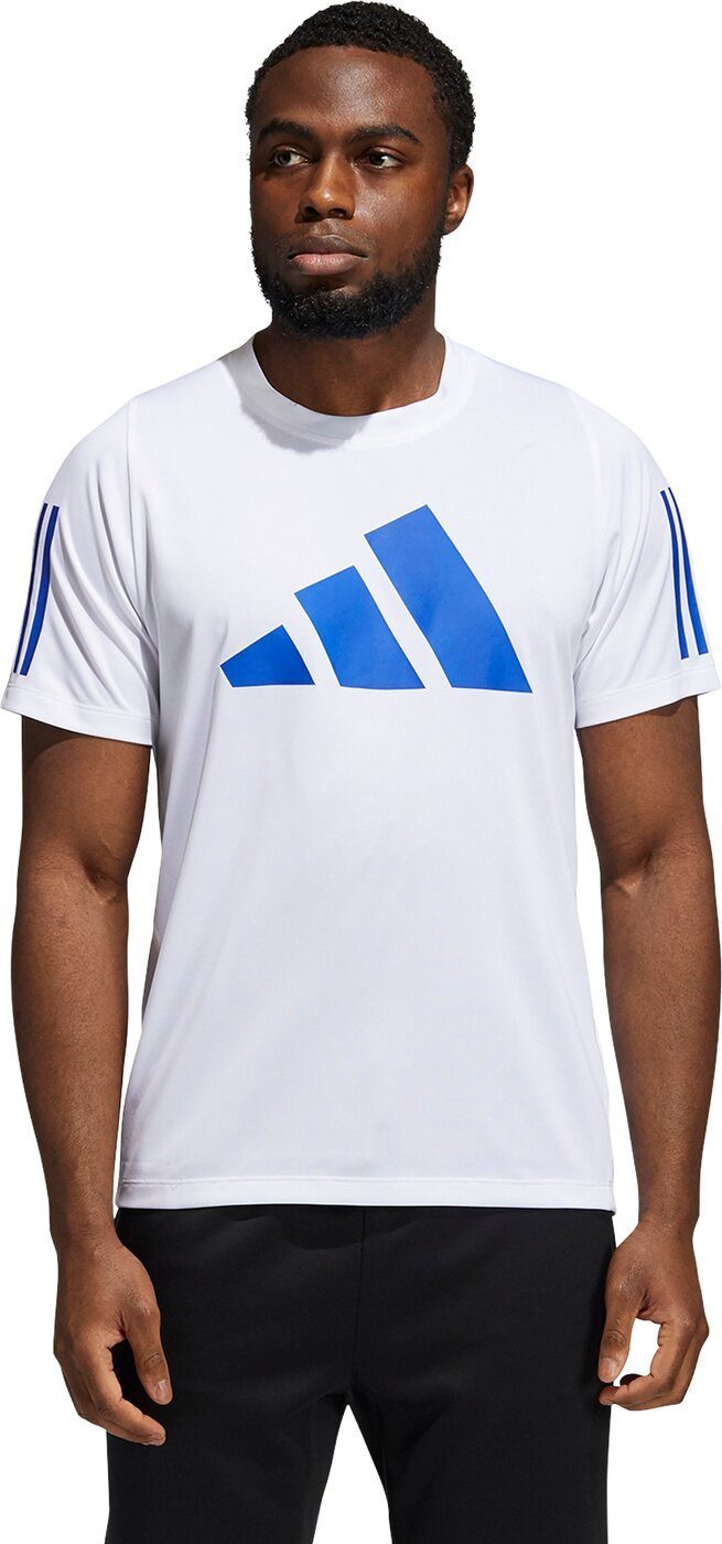 WHITE/BOBLUE TEE adidas BAR 3 Funktionsshirt Sportswear FL