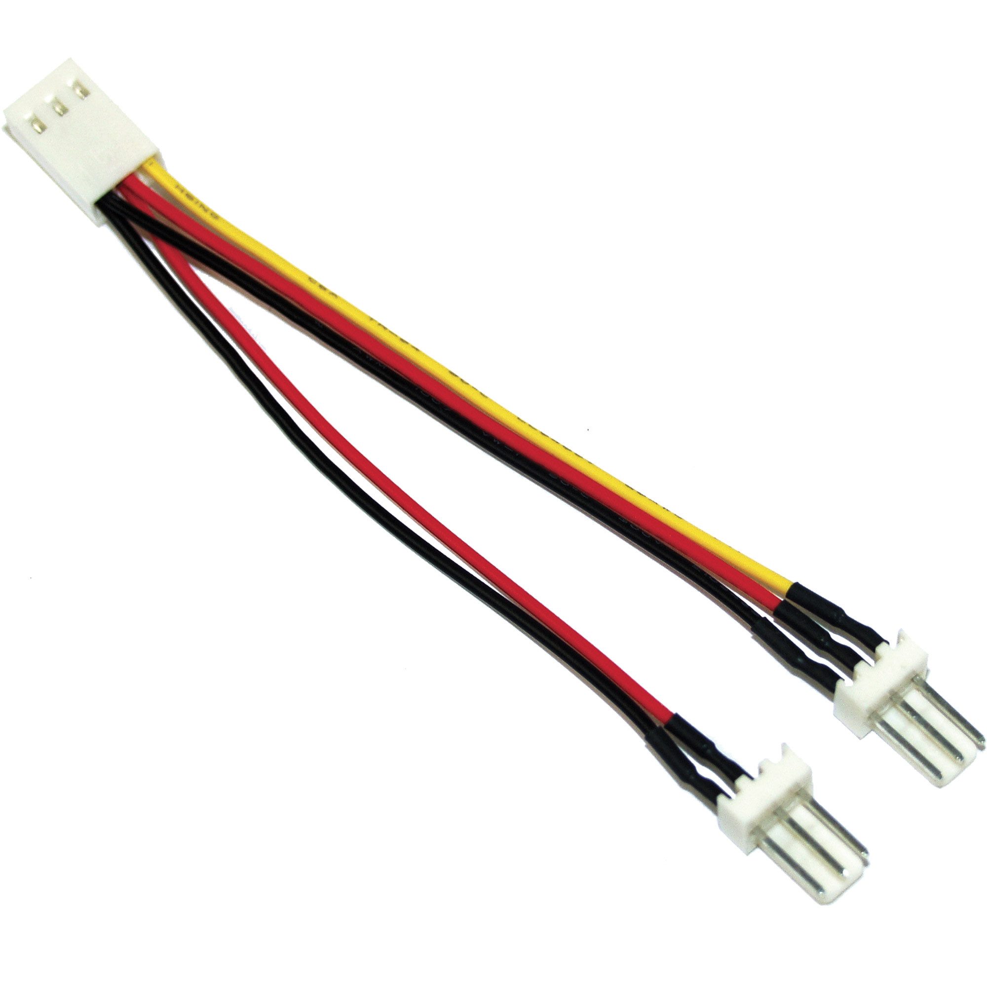 Inline InLine® Lüfter Adapterkabel, 3pol Molex BU an 2x 3pol Molex ST Computer-Kabel