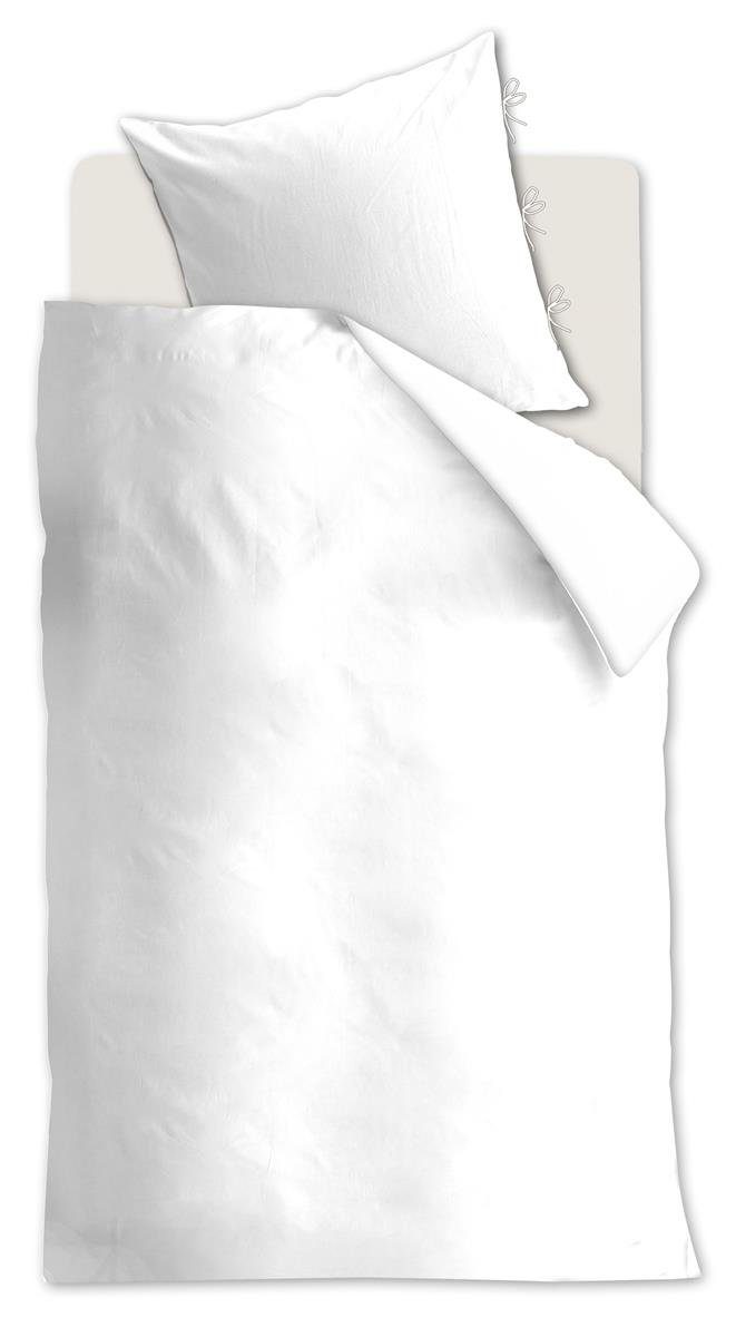 Kissenhülle Tranquility White 80X80 Weiß Baumwolle - Leinen mix 80 x 80 cm 1, Rivièra Maison (1 Stück)