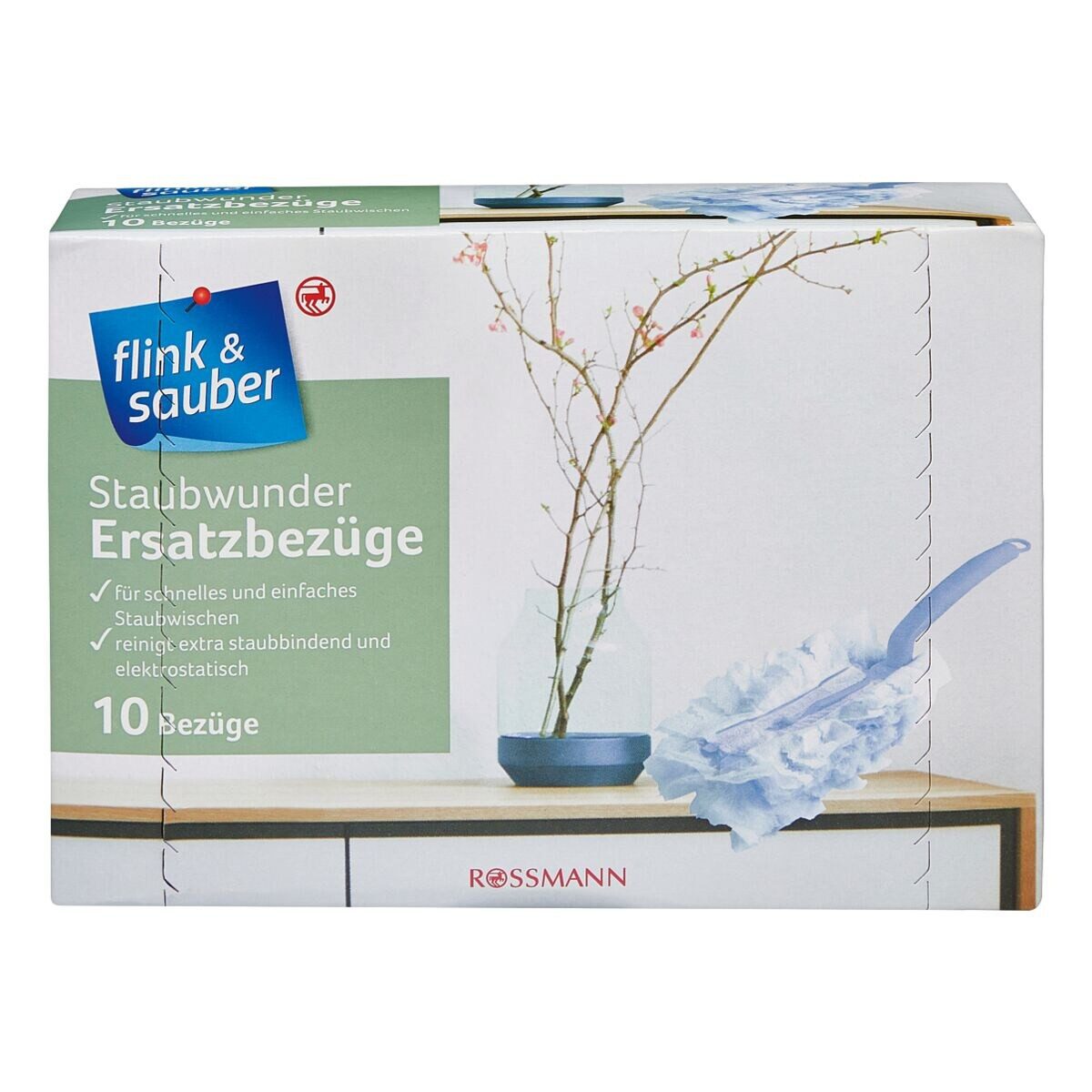 flink & sauber Staubwischer Staubwunder (10-St), Ersatzbezüge Nachfüllpack