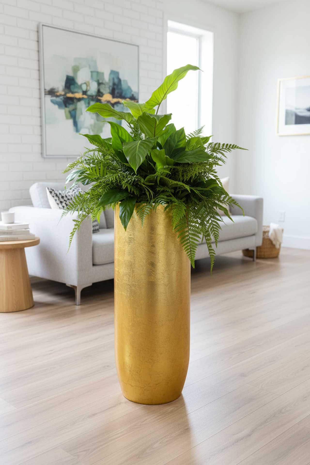 VIVANNO Bodenvase Fiberglas SOLERIO Rund - günstig online kaufen