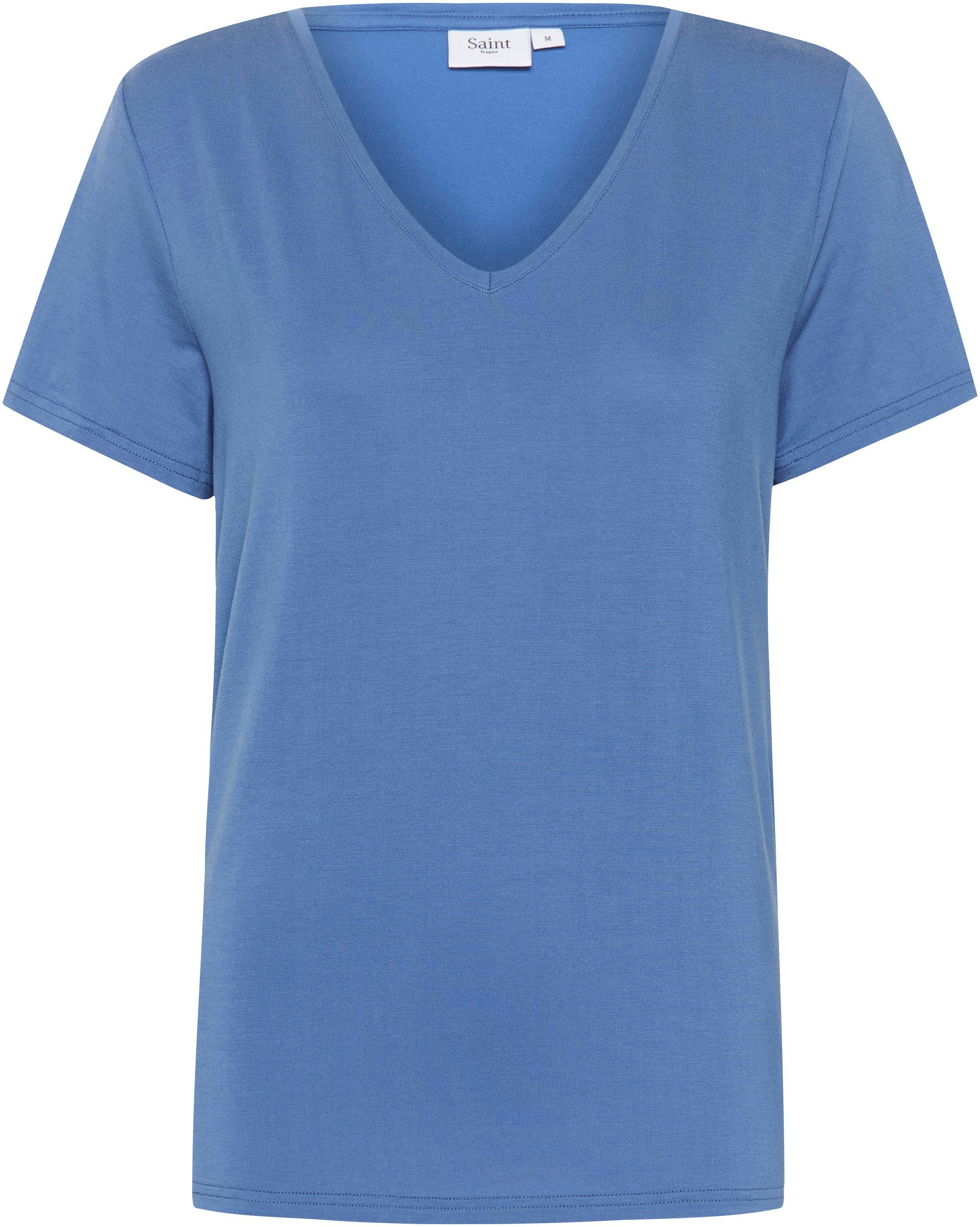 Saint Tropez Kurzarmshirt AdeliaSZ V-N Dutch Blue T-Shirt