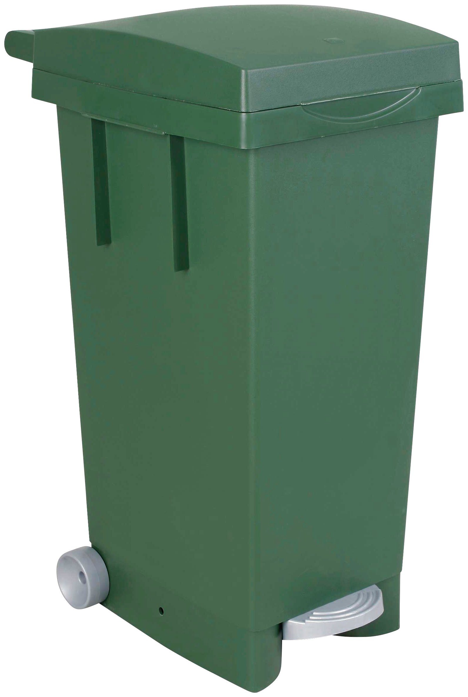 Mülleimer, BxTxH 370 x 510 x 790 mm, Inhalt 80 Liter, grün, 2 Stk | Treteimer