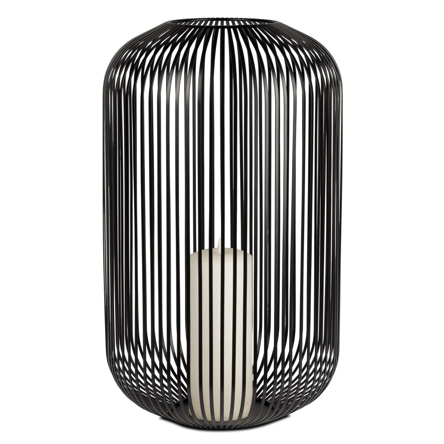 formano Windlicht Stäbe, Höhe: 55cm, Farbe: Schwarz, Motiv: Stäbe