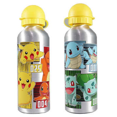 POKÉMON Trinkflasche Pokemon Pikachu und Freunde Aluminium Wasserflasche 500 ml