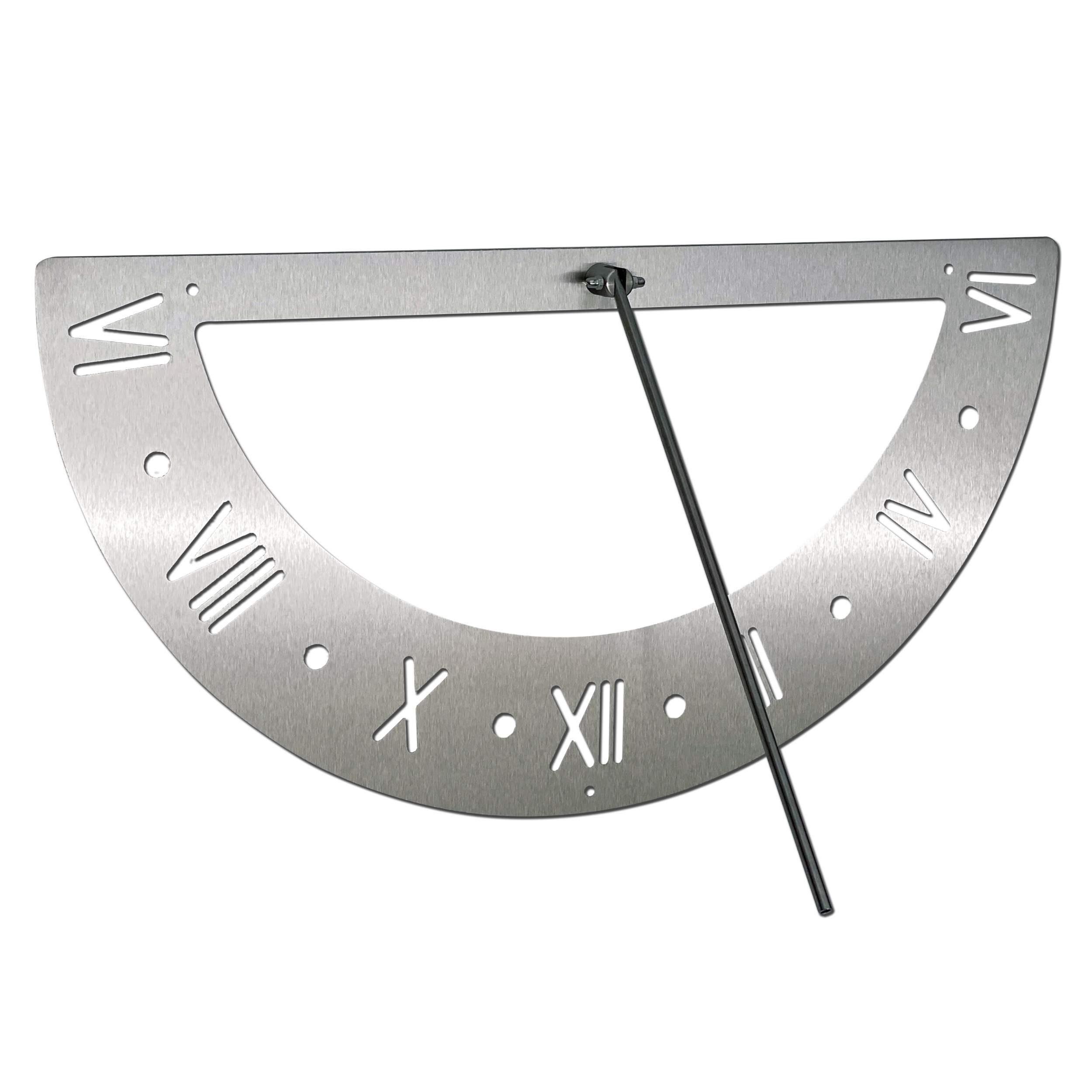 DanDiBo Gartenfigur Sonnenuhr Edelstahl für die Wand 70 cm Rostfrei 96687 Ausrichtbar, Edelstahl, Breite 70 cm, Rostfrei