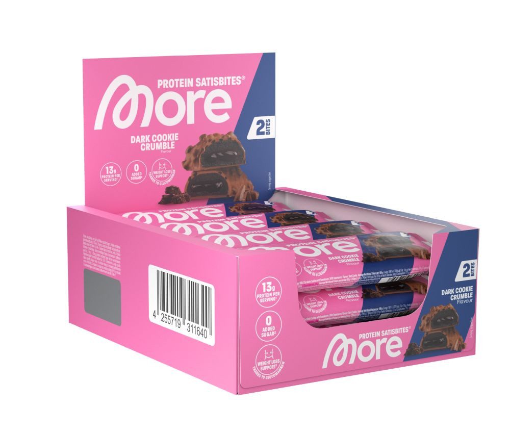 MORE Protein Satisbites Dark Cookie Crumble 12 x 2x25g