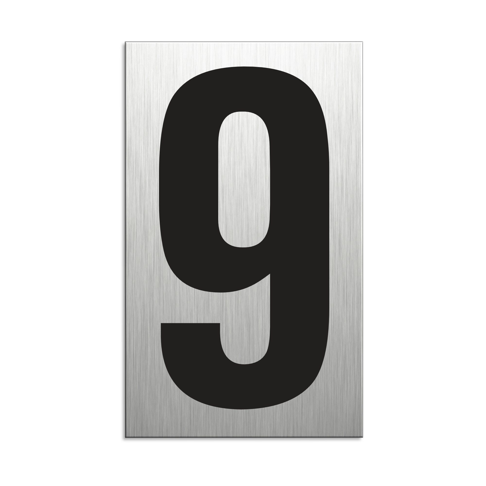 OFFORM DESIGN Hinweisschild Zahl Nummer beliebig kominierbar Aluminium selbstklebend 100x60 mm