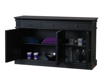 ebuy24 Sideboard Amaretta Sideboard antik schwarz patiniert, mit 3