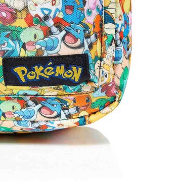 DIFUZED Daypack Pokemon Rucksack mit Pikachu, Bisasam, Schiggy, Buntes Daypack mit, Rucksack mit Pokemons bedruckt