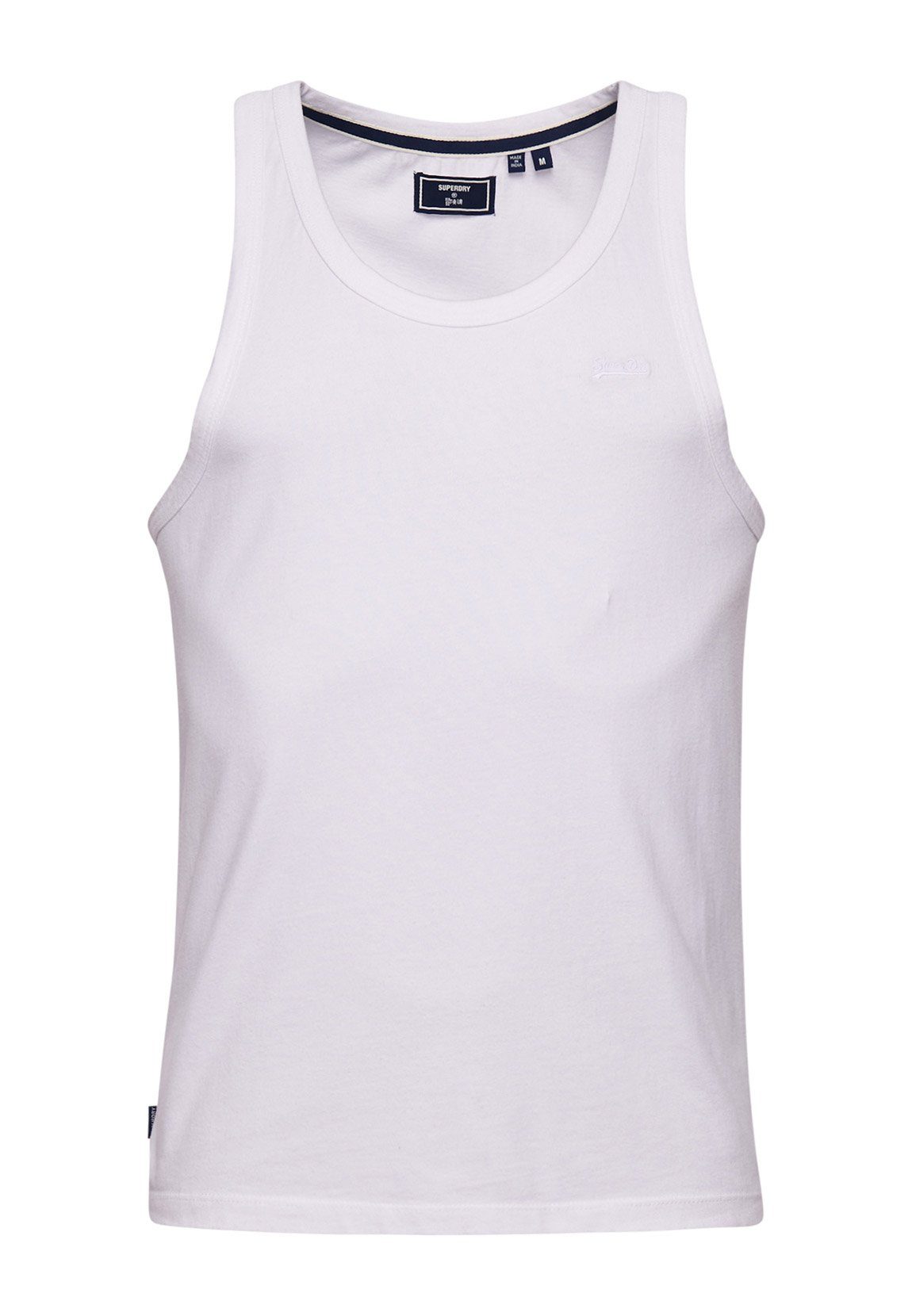 Superdry T-Shirt Superdry Herren Tank VLE VEST Optic Weiss