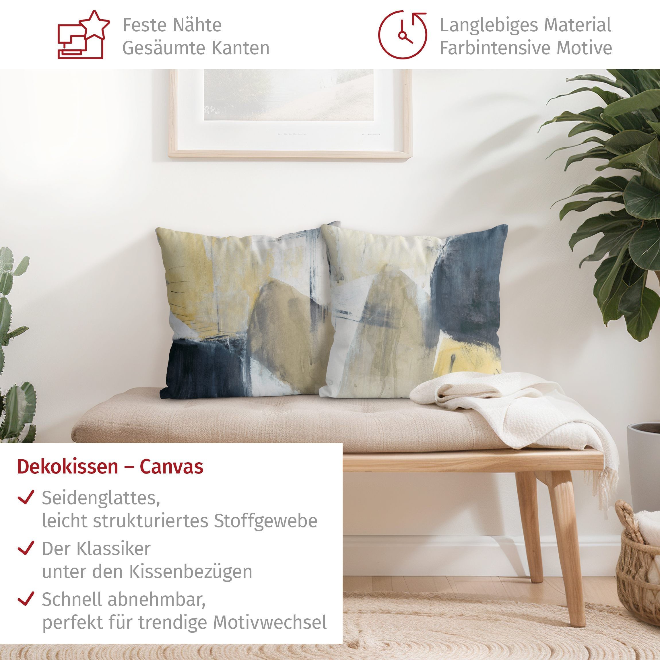 Bilderdepot24 Dekokissen 2-teilig drinnen Kissenhülle/ Sofakissen/ Zierkissen Kissenhülle schwa, Bezug mit / ohne Füllung Zierkissen Outdoor Sofa Bett