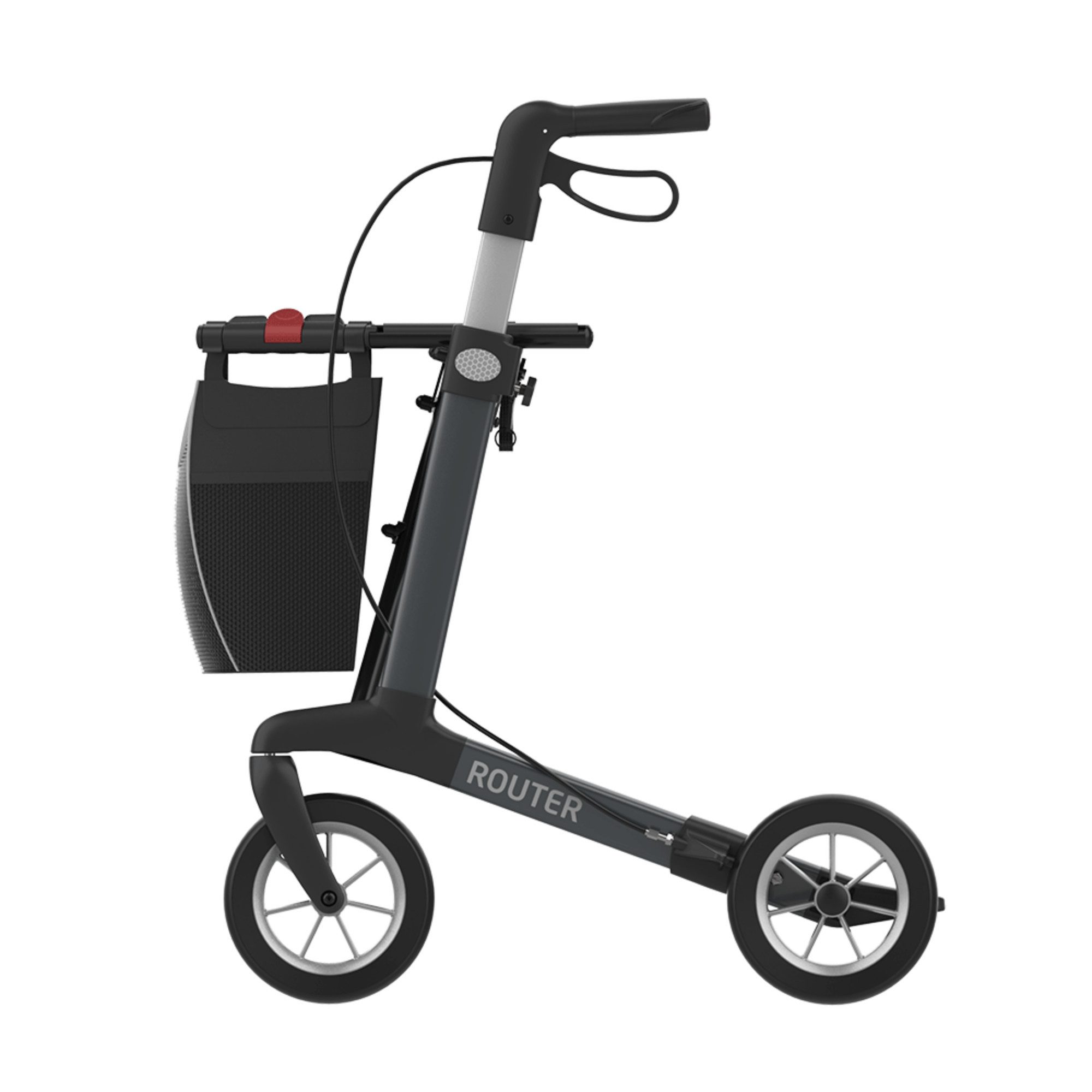 Rehasense Rollator Leichtgewichts Rollator Router - TPE-beschichtete Räder