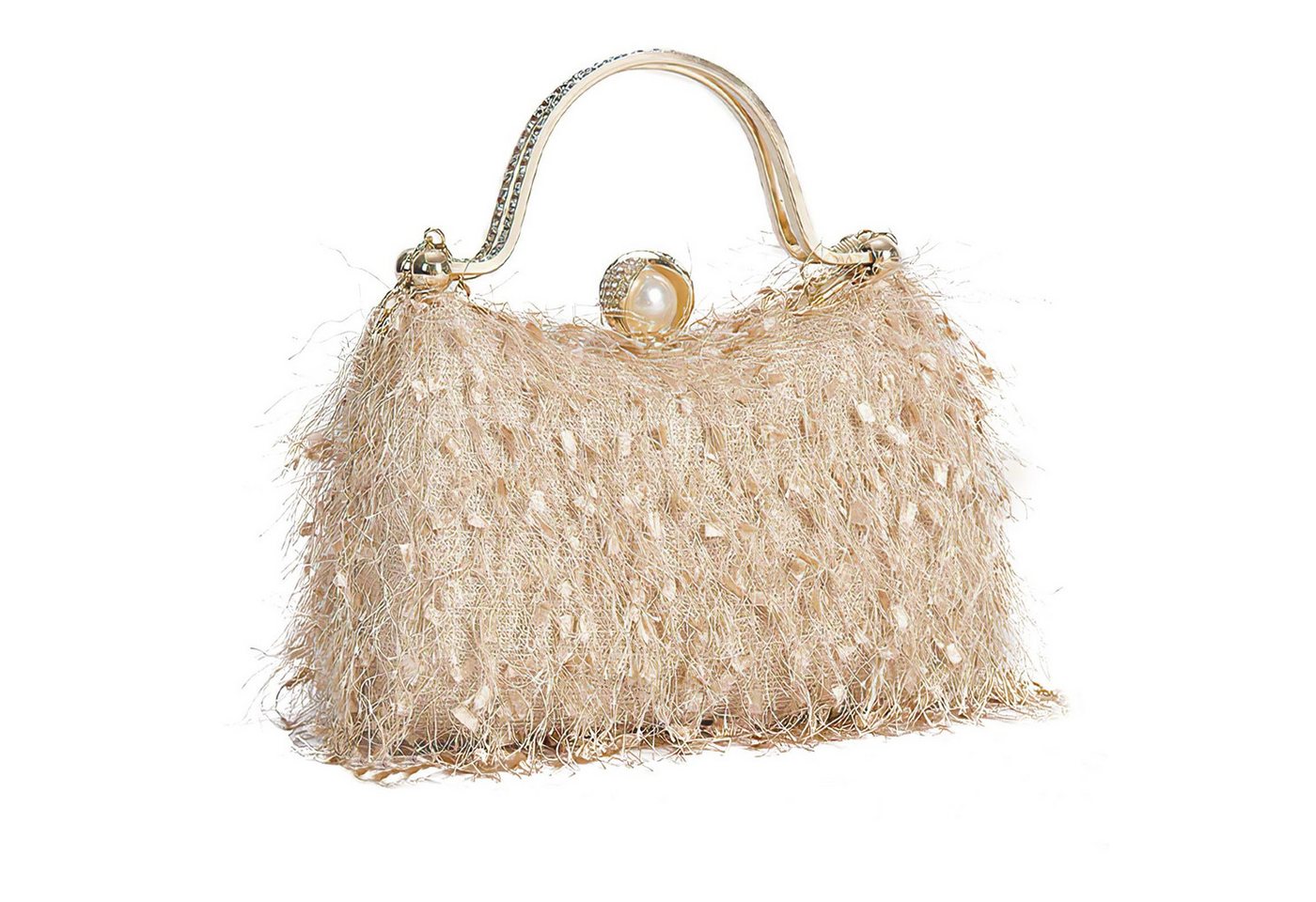 nsihing Abendtasche Damen-Quasten-Abendtasche, glänzende Clutch, ideal für Cocktailpartys, Bälle und Partys