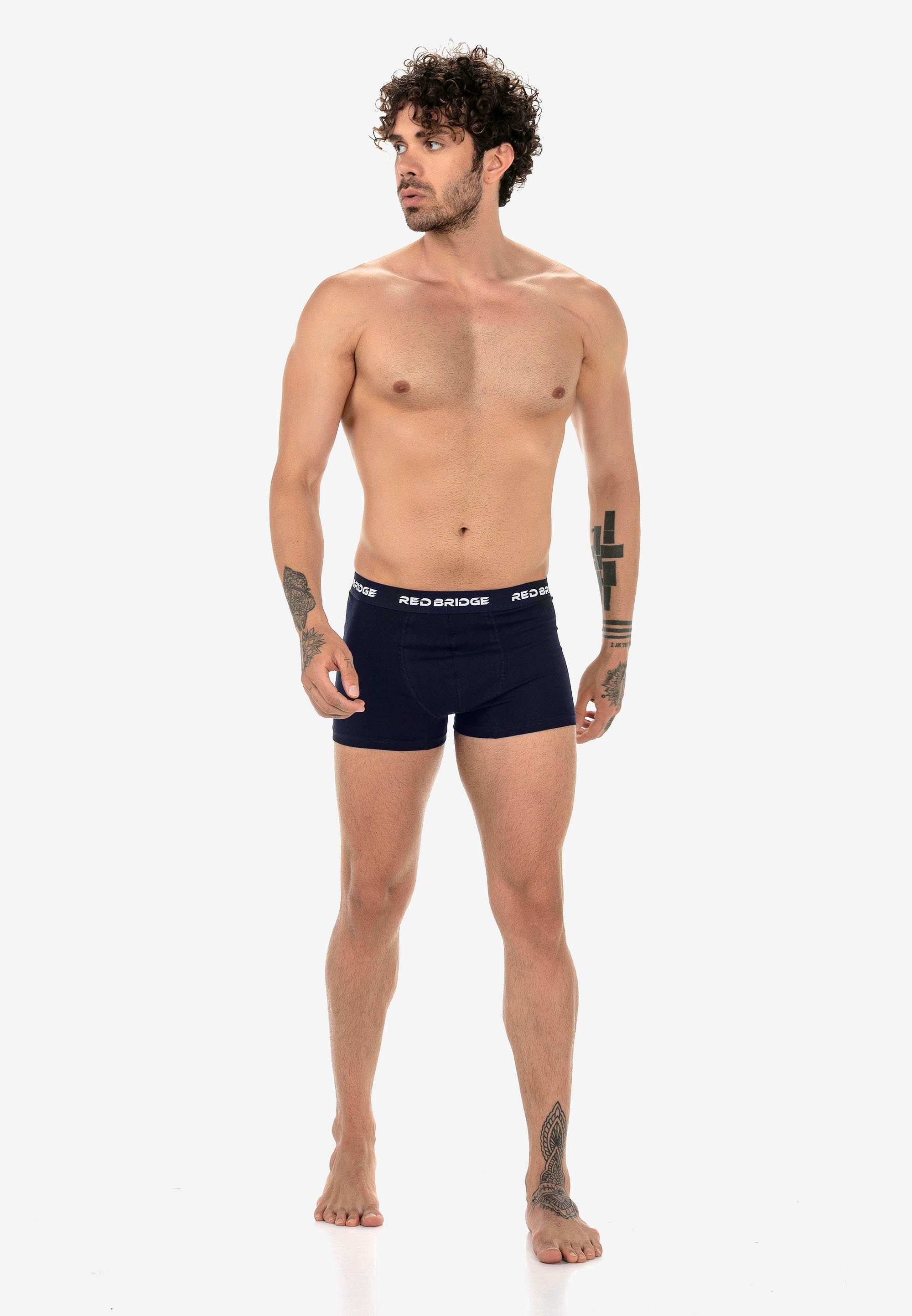 blau trendigem mit (10-St) Bangor RedBridge Boxershorts Logobund