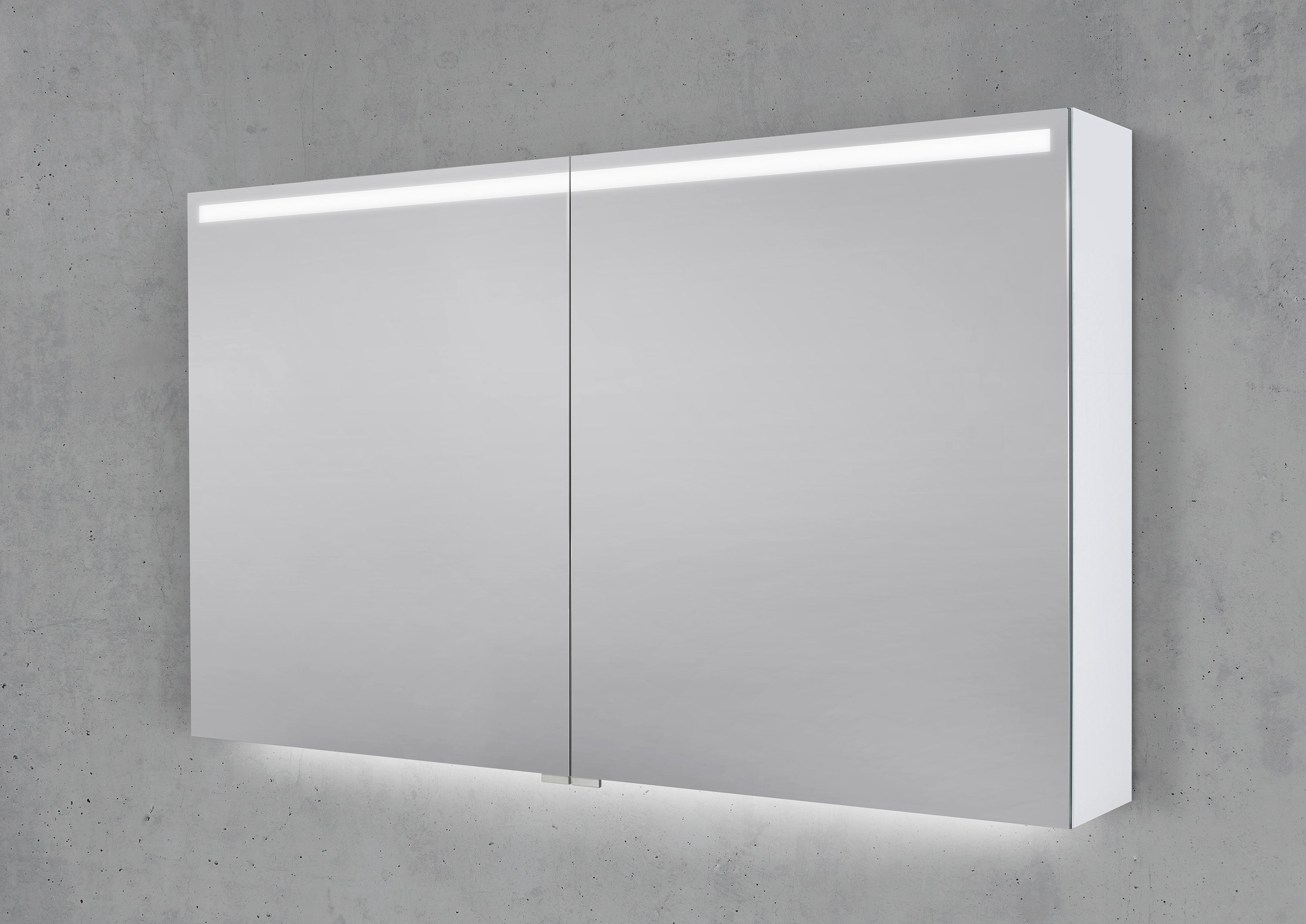 Intarbad Badezimmerspiegelschrank 120 cm integrierte MULTILIGHT-LED Lichtleiste Casella Waschtisch
