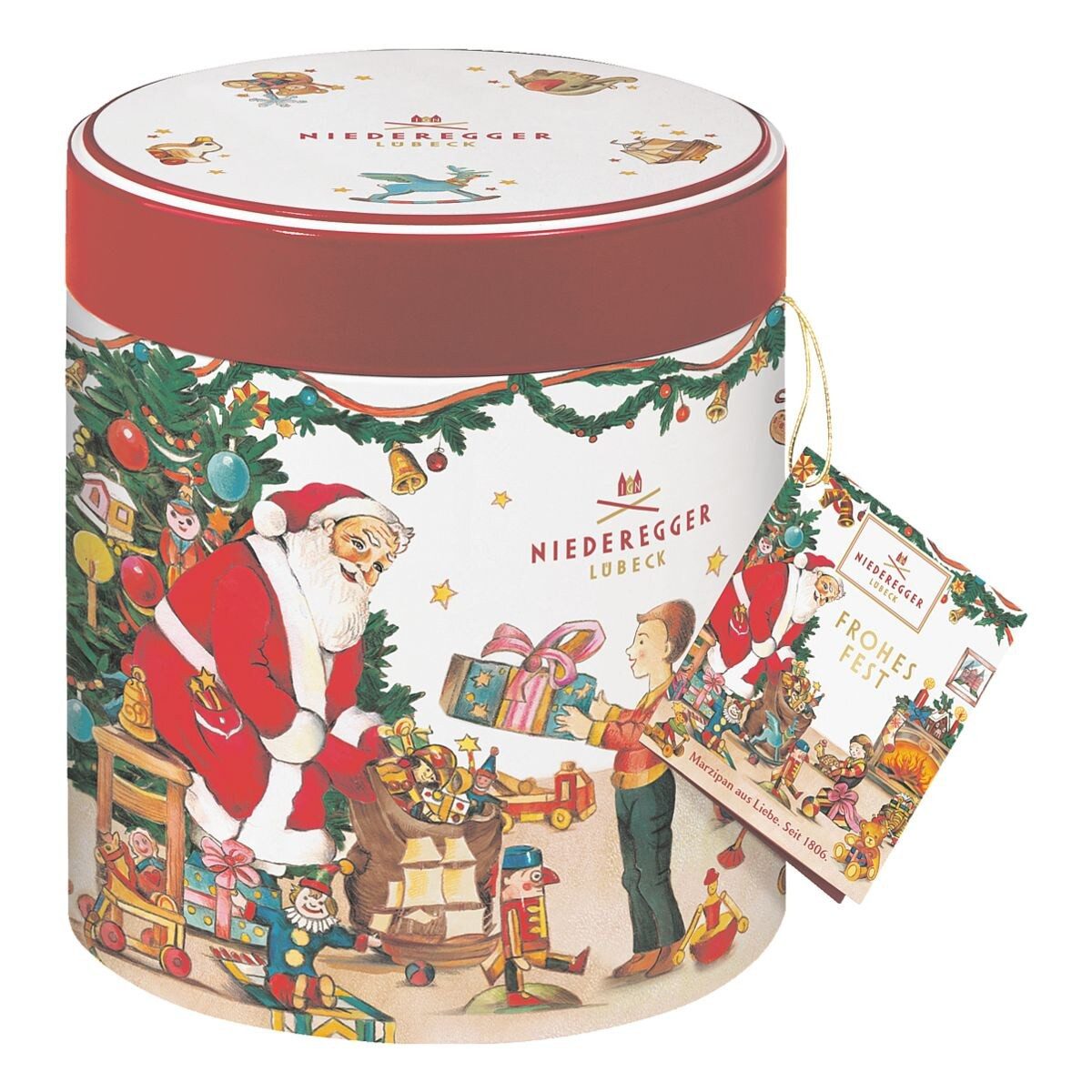 Niederegger Schokolade Weihnachtsdose Marzipan Klassiker, 250 g, (20 Pralinen)