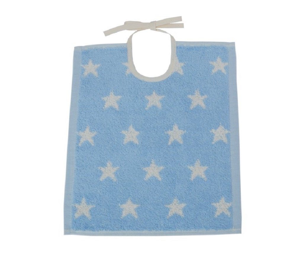 36 framsohn x framsohn frottier 'Organic Kinderlätzchen 32 cm Blau Lätzchen Stars'