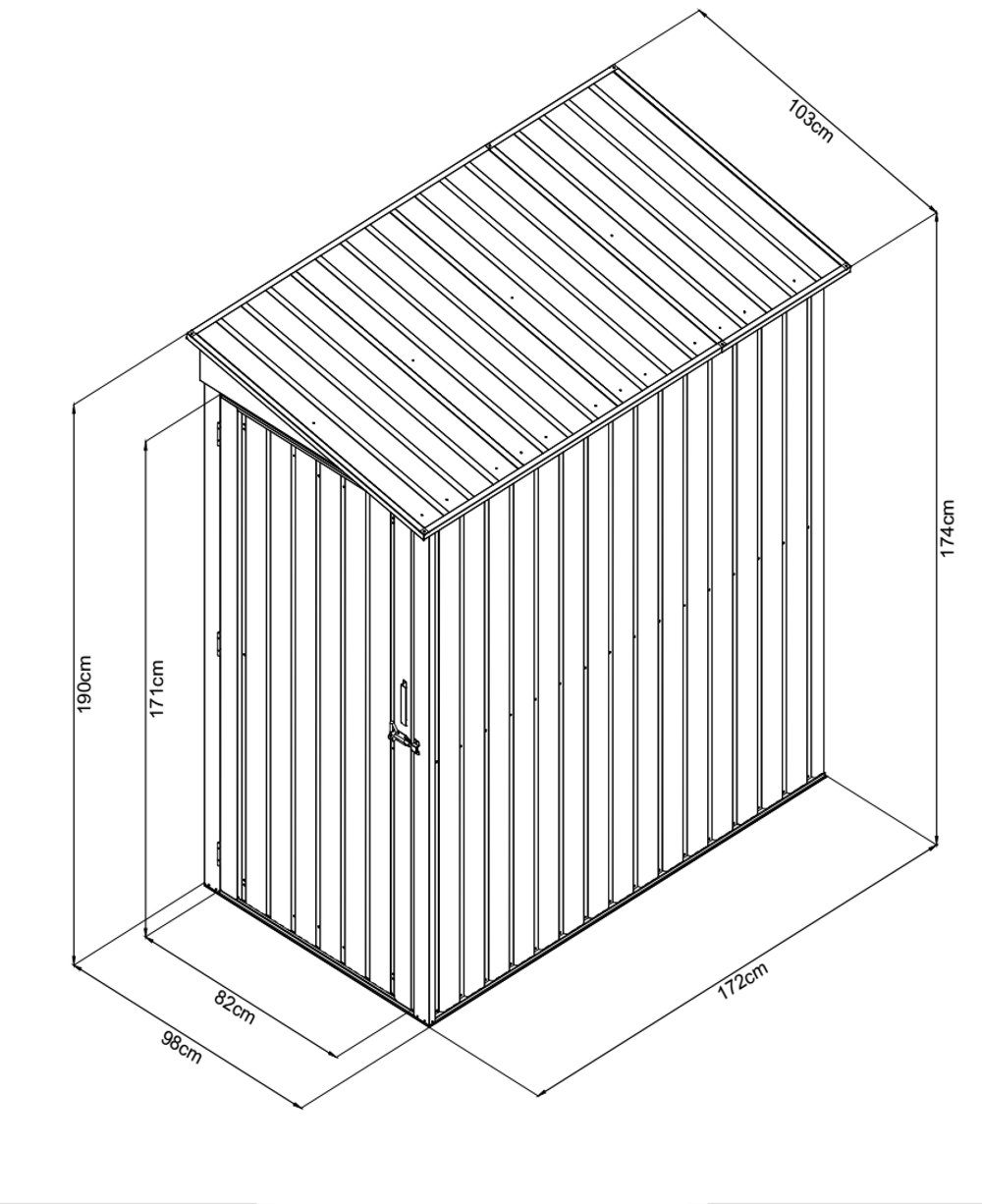 osoltus Vordach »osoltus Metall Gerätehaus Fahrradgarage Geräteschuppen