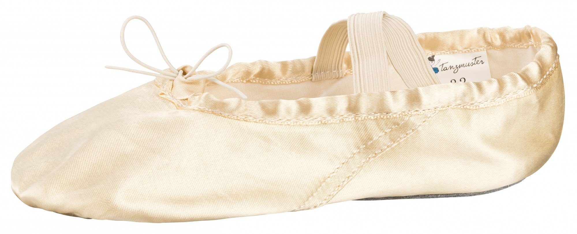tanzmuster Ballettschuhe Sammy aus Satin mit geteilter Ledersohle Tanzschuh Ballettschläppchen für Mädchen