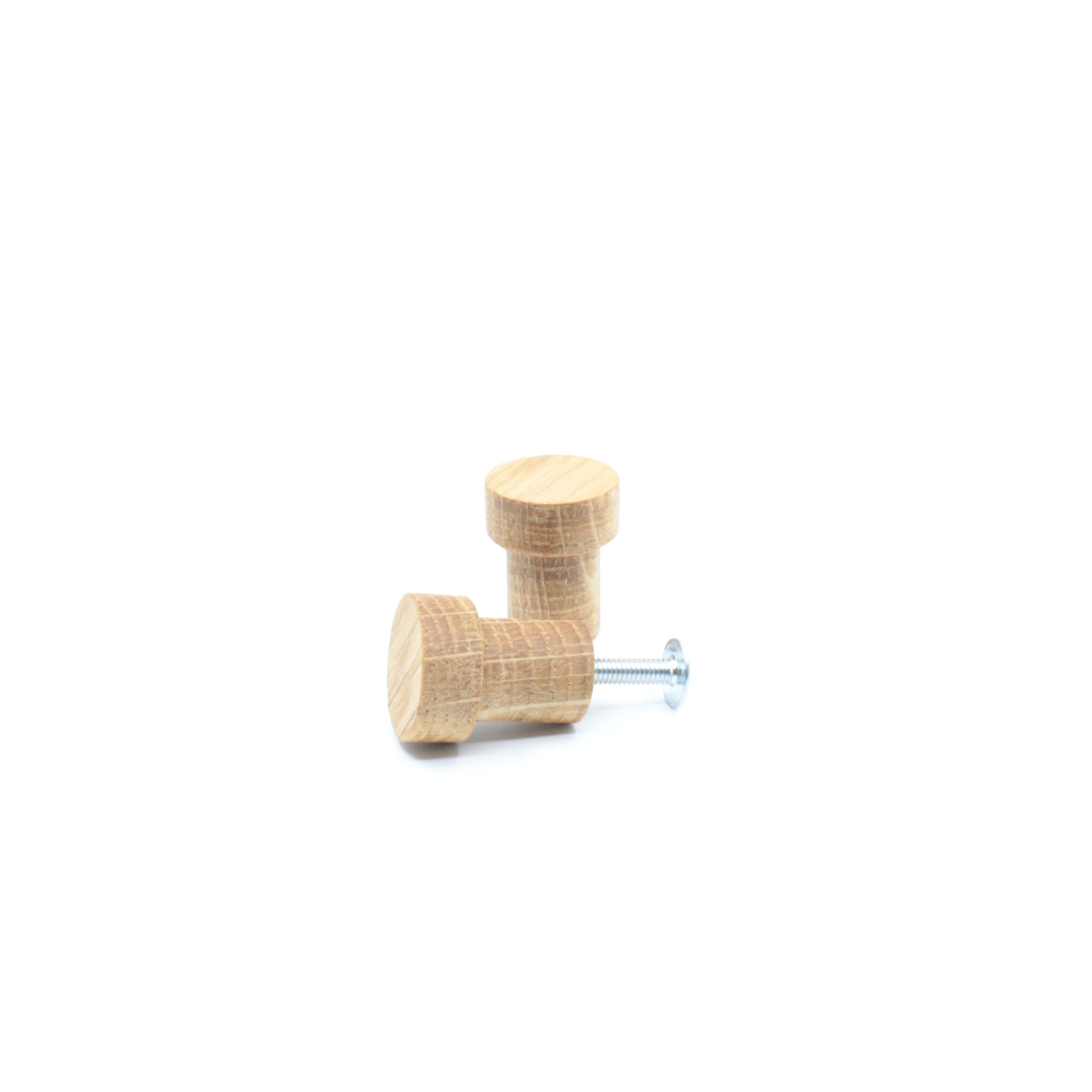 ekengriep Möbelknopf 101, Holzgriff aus Eiche für Küche, IKEA Schrank, Schubladen usw.