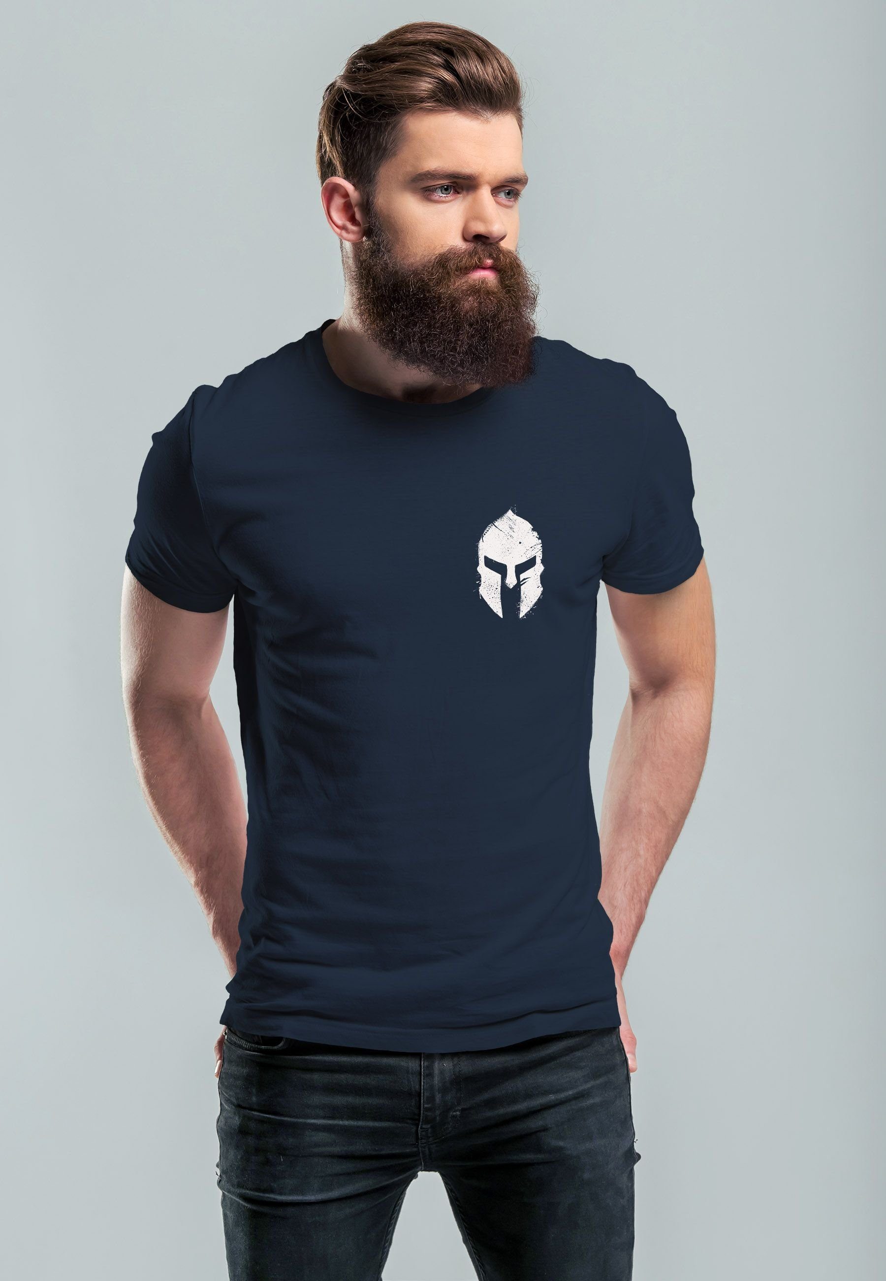 Neverless Print-Shirt Herren T-Shirt Logo Print günstig online kaufen