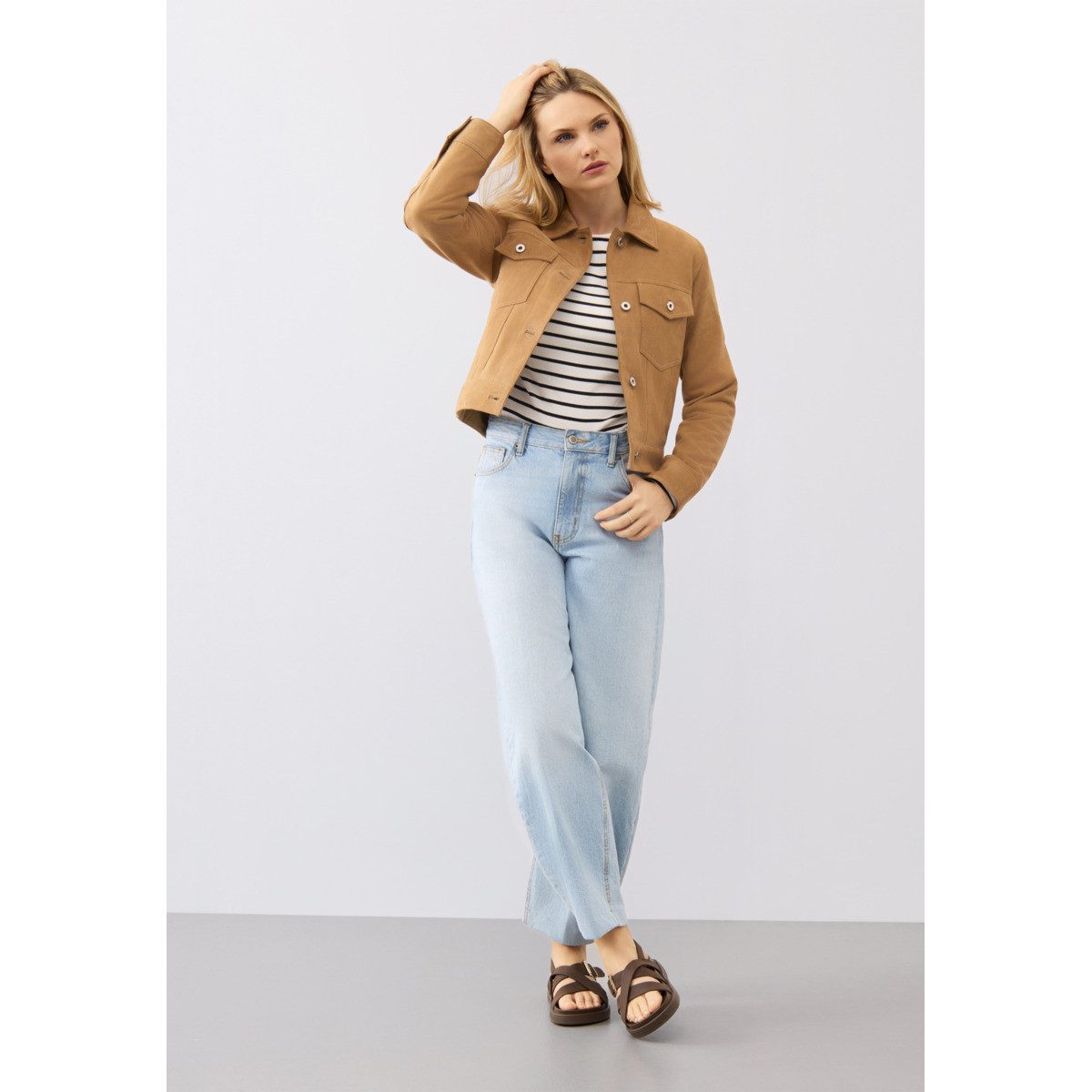 Bolongaro Trevor Lederjacke Ayla Trucker Damen Bomberjacke, Freizeitjacke, Blazer, Pufferjacke, Übergangsjacke