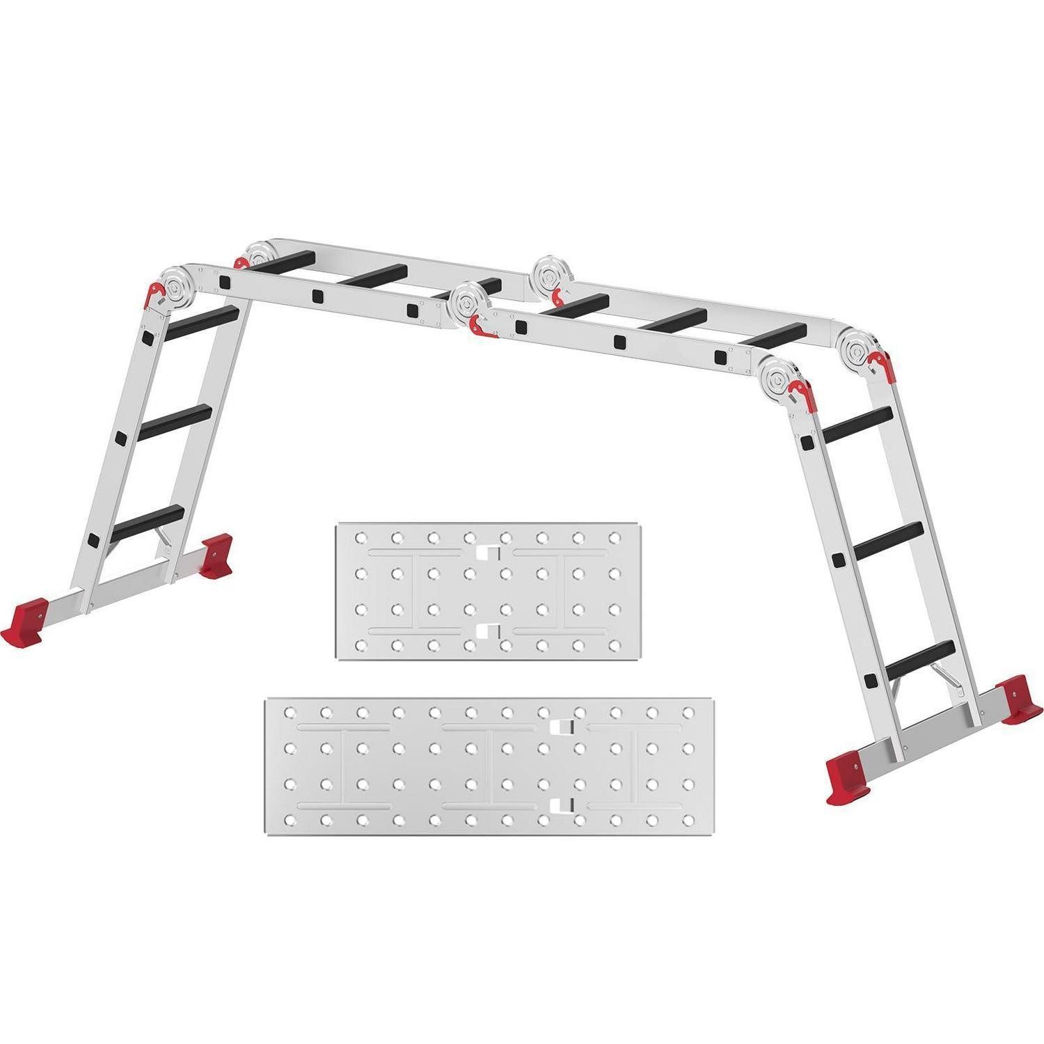 LuxusKollektion Vielzweckleiter Mehrzweckleiter 3.4M Aluminium 4x3 Stufen (1-St)
