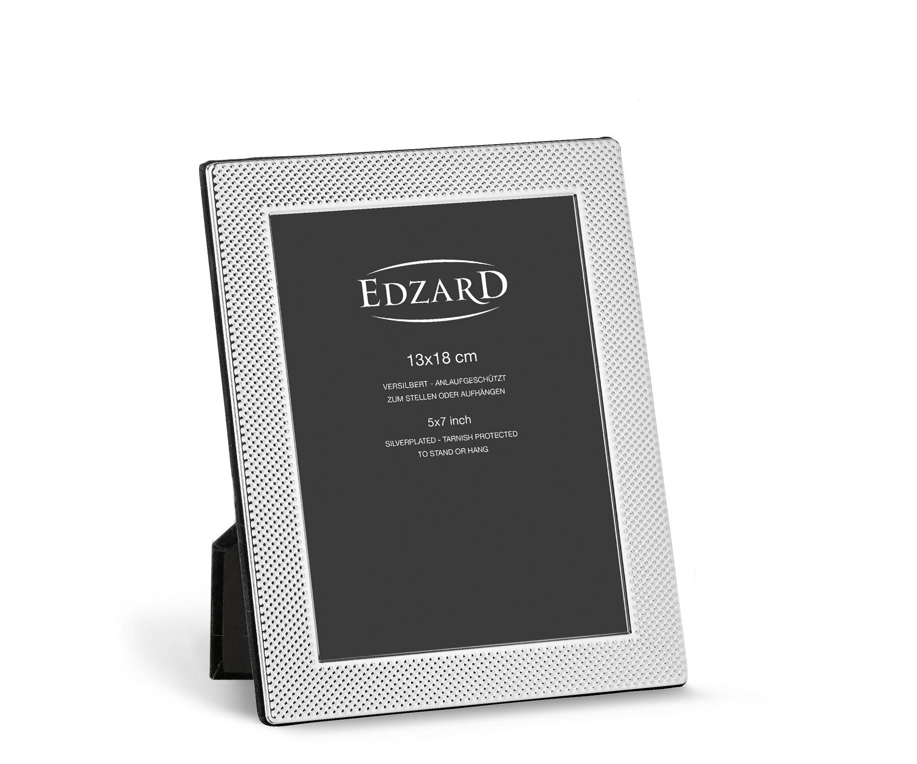 EDZARD Bilderrahmen Cagliari, Foto und 13x18 anlaufgeschützt, versilbert cm für