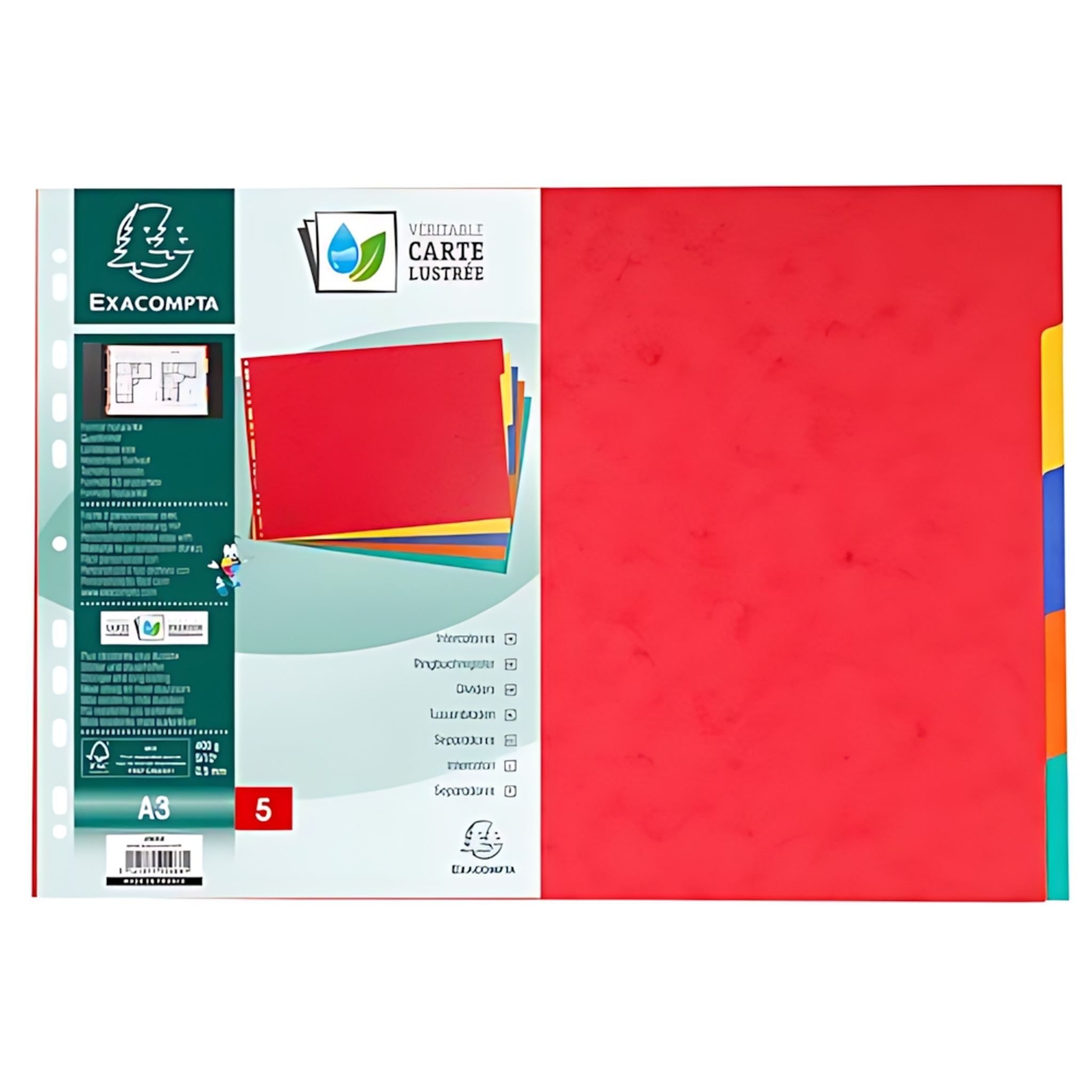 EXACOMPTA Aktenordner Exacompta Register Nature Future A3 quer 5tlg