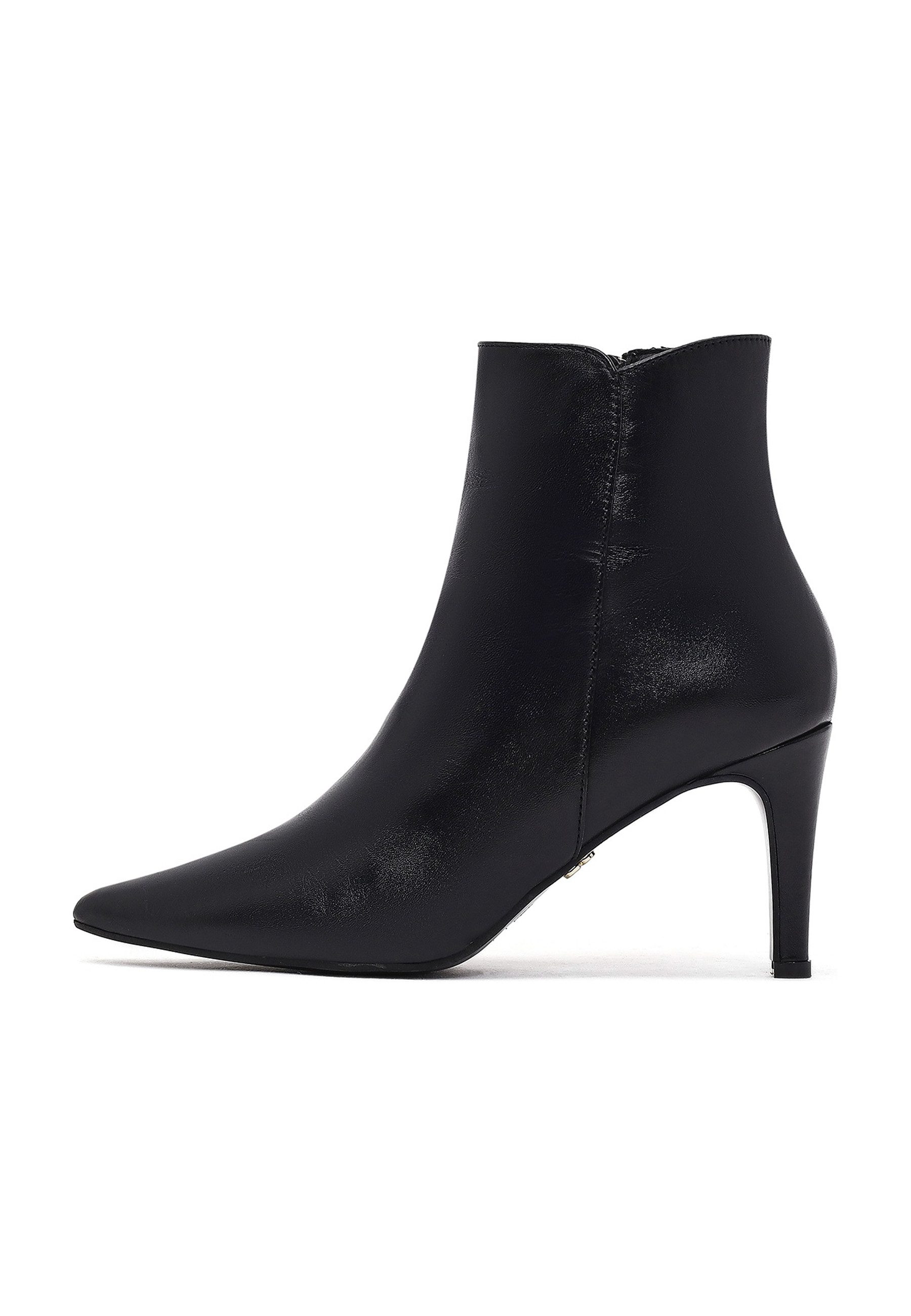 Absatz-Stiefeletten aus Leder Ankleboots