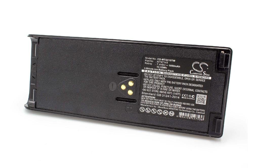 vhbw kompatibel mit Motorola PTX1200, MTZ2000 Akku Li-Ion 1800 mAh (7,4 V)