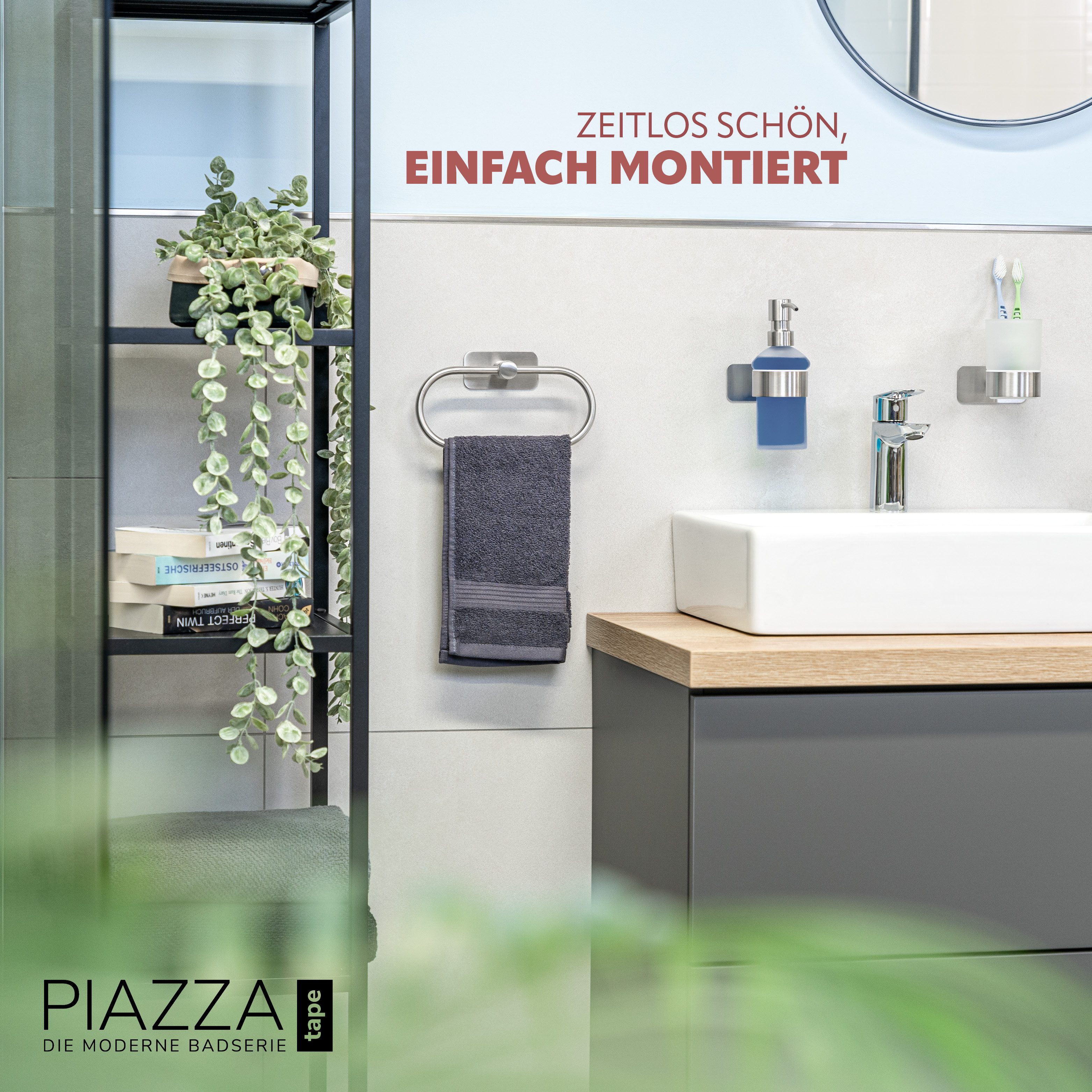 bremermann Handtuchhalter Bad-Serie PIAZZA TAPE - mit Klebepad, aus Edelsta günstig online kaufen