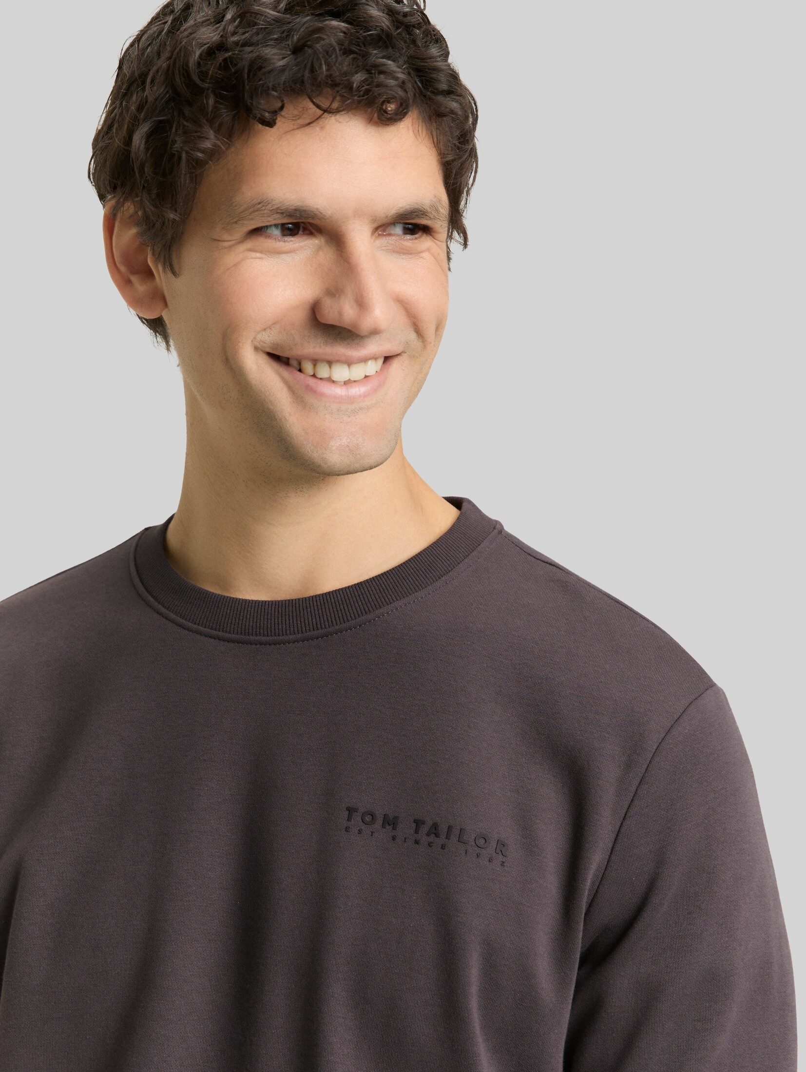 TOM TAILOR Sweatshirt Strick & Sweatshirts Sweatshirt mit Logo-Print – Bild 4 von 5