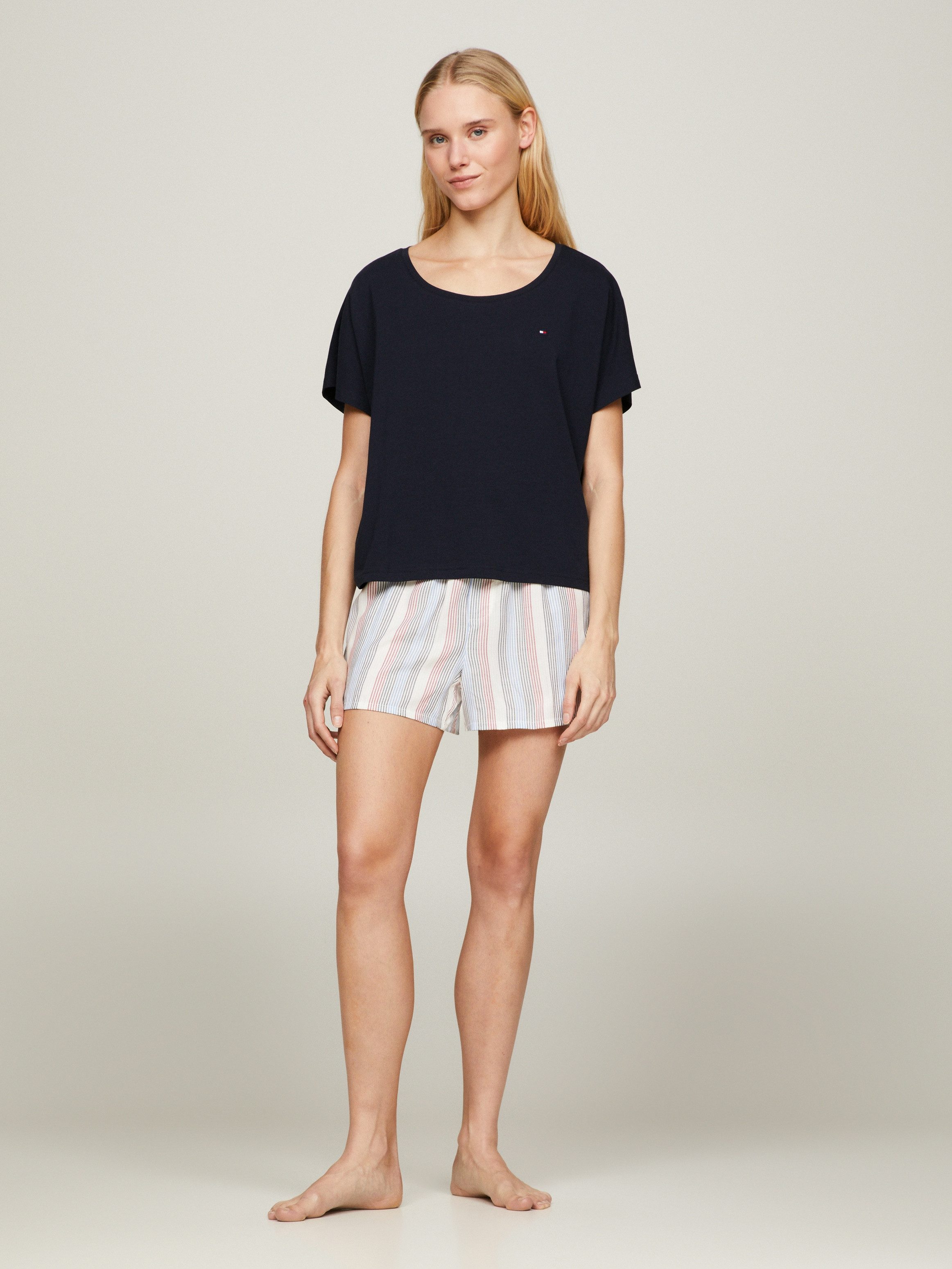 Tommy Hilfiger Underwear Shorty SS PYJ SET WOVEN (Set, 2 tlg., Shirt+Shorts günstig online kaufen