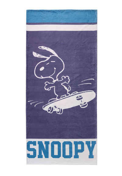 ONOMATO! Handtuch Peanuts Snoopy Skateboarding Strandtuch Handtuch 70 x 140