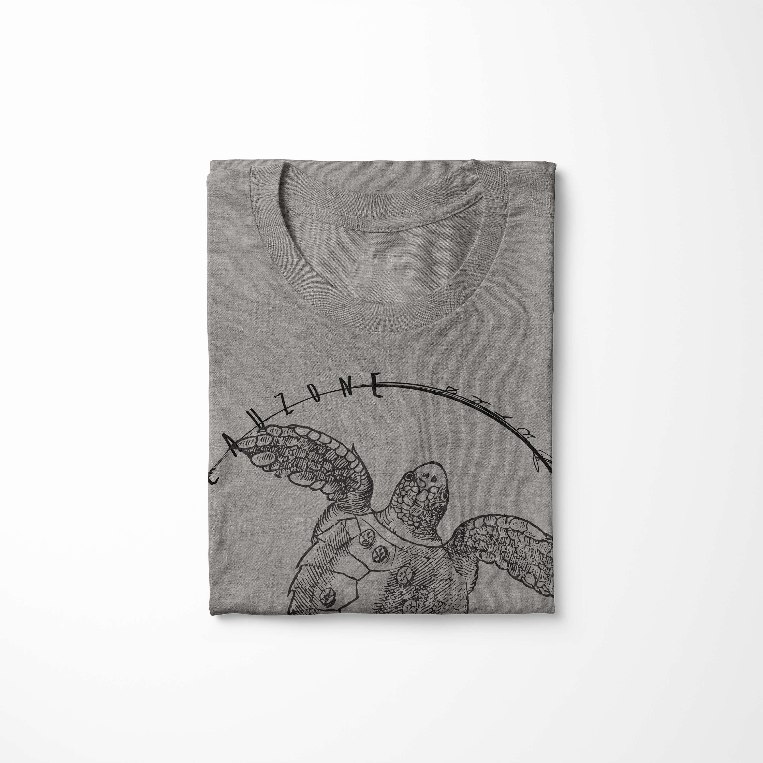 Sea 099 - / Sinus Art und Ash Tiefsee Serie: Creatures, sportlicher Sea T-Shirt feine T-Shirt Struktur Schnitt Fische